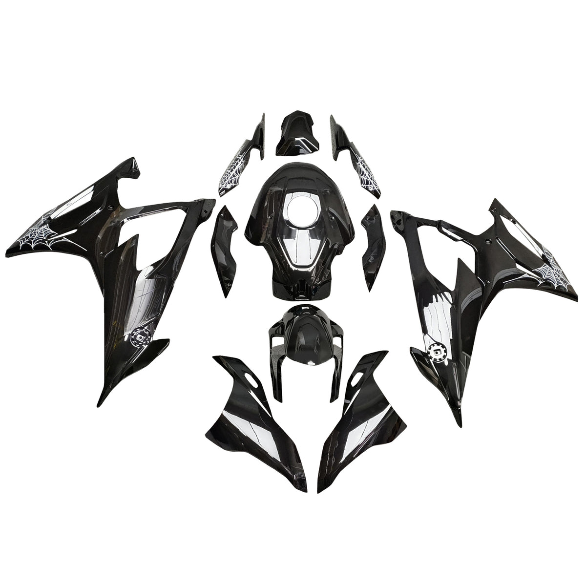 Amotopart 2019-2022 BMW M1000RR S1000RR Black White Fairing Kit