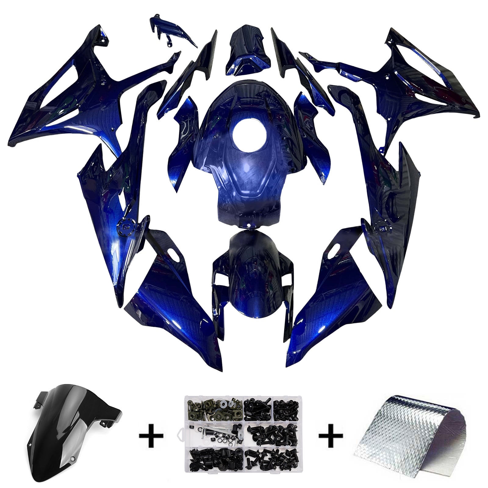 Amotopart 2019-2022 BMW M1000RR S1000RR Blue Fairing Kit