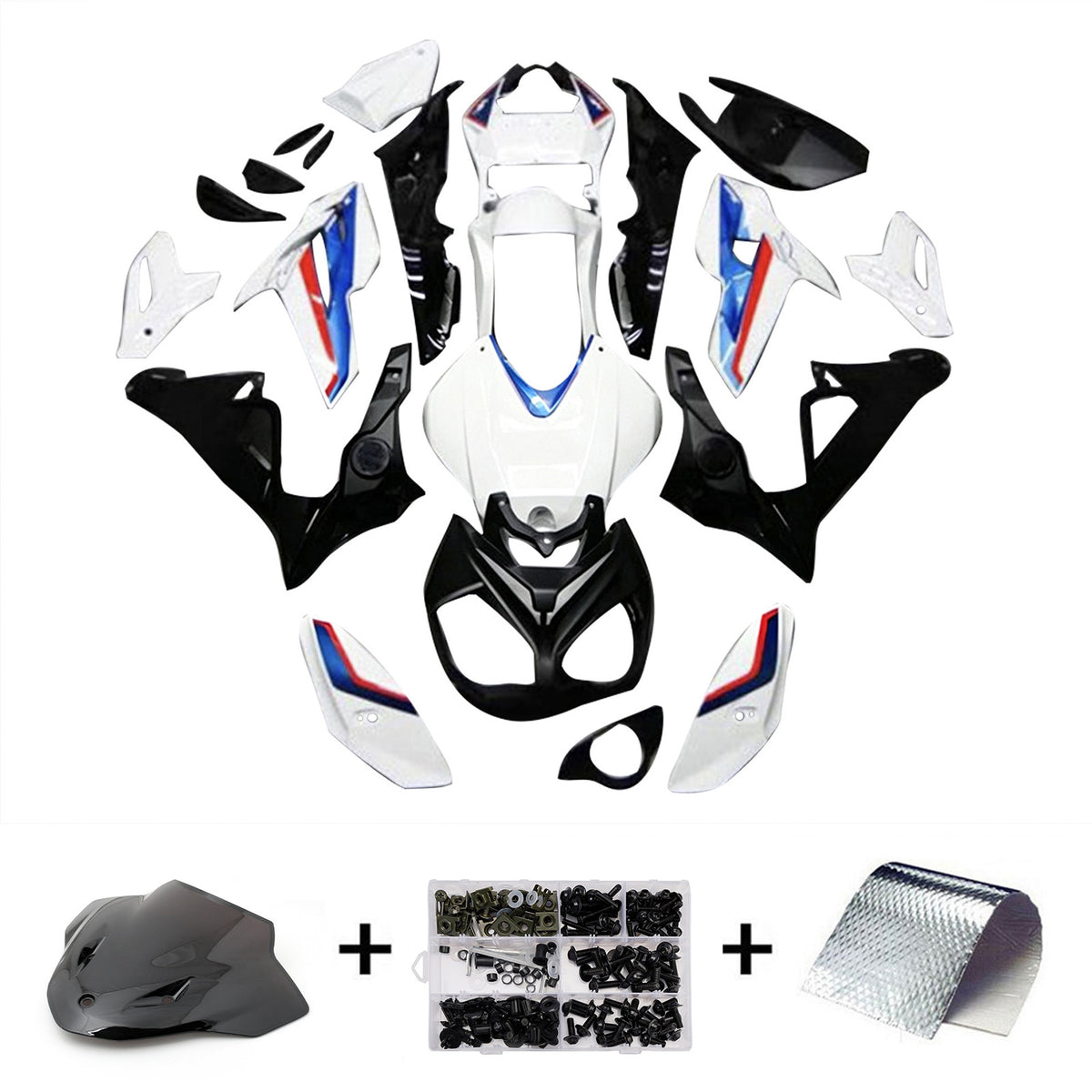 Amotopart 2014-2016 BMW S1000R White Black Blue Red Fairing Kit