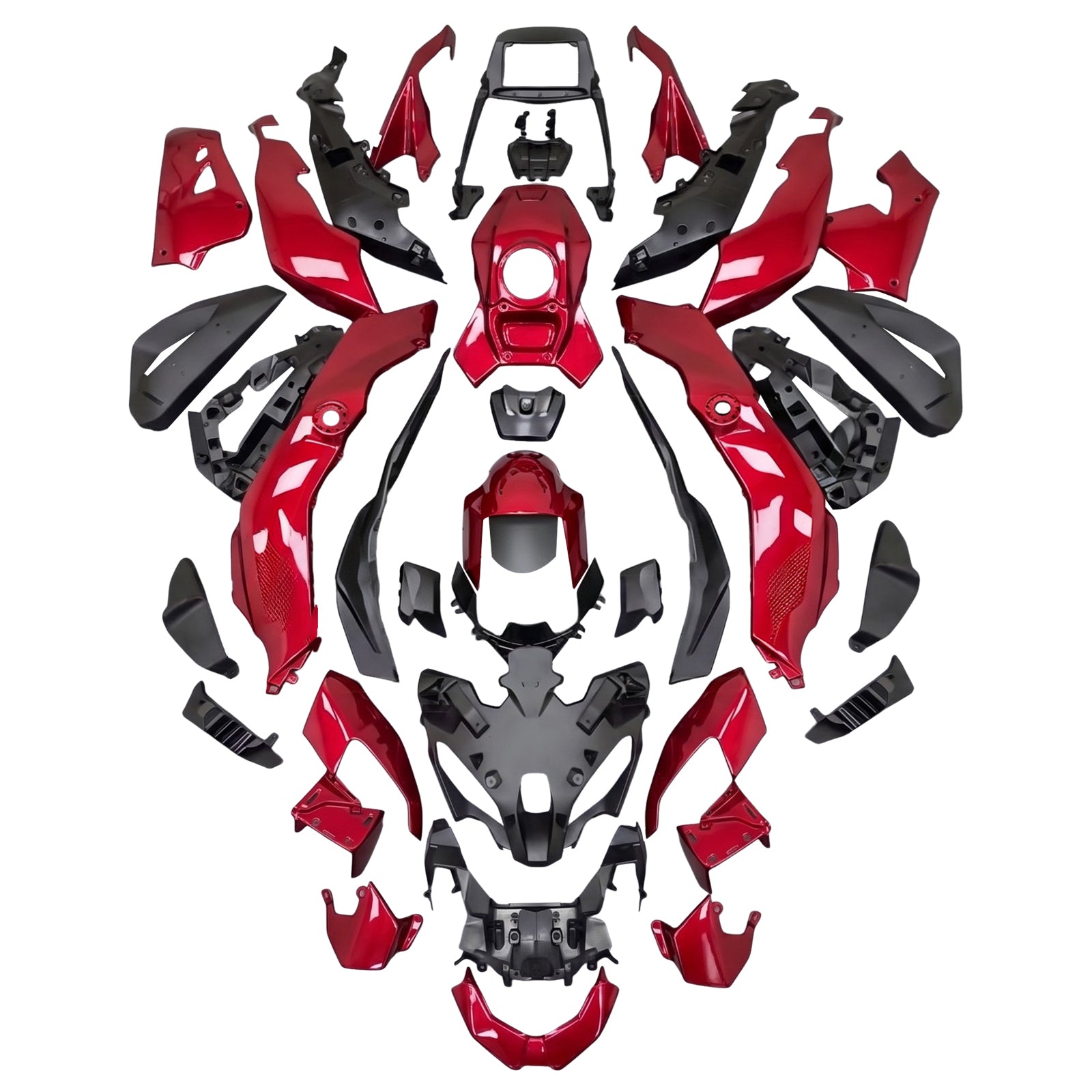 Amotopart 2024–2026 BMW M1000XR Weiß Rot Schwarz Grau Verkleidungsset
