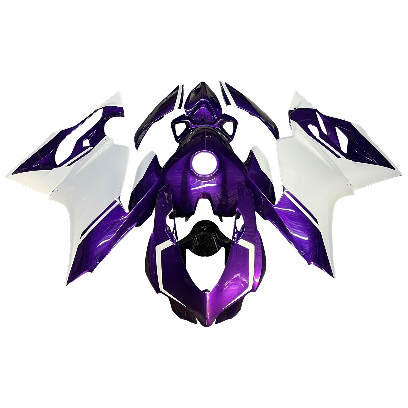 Amotopart 2012-2015 Ducati 1199 Purple White Fairing Kit