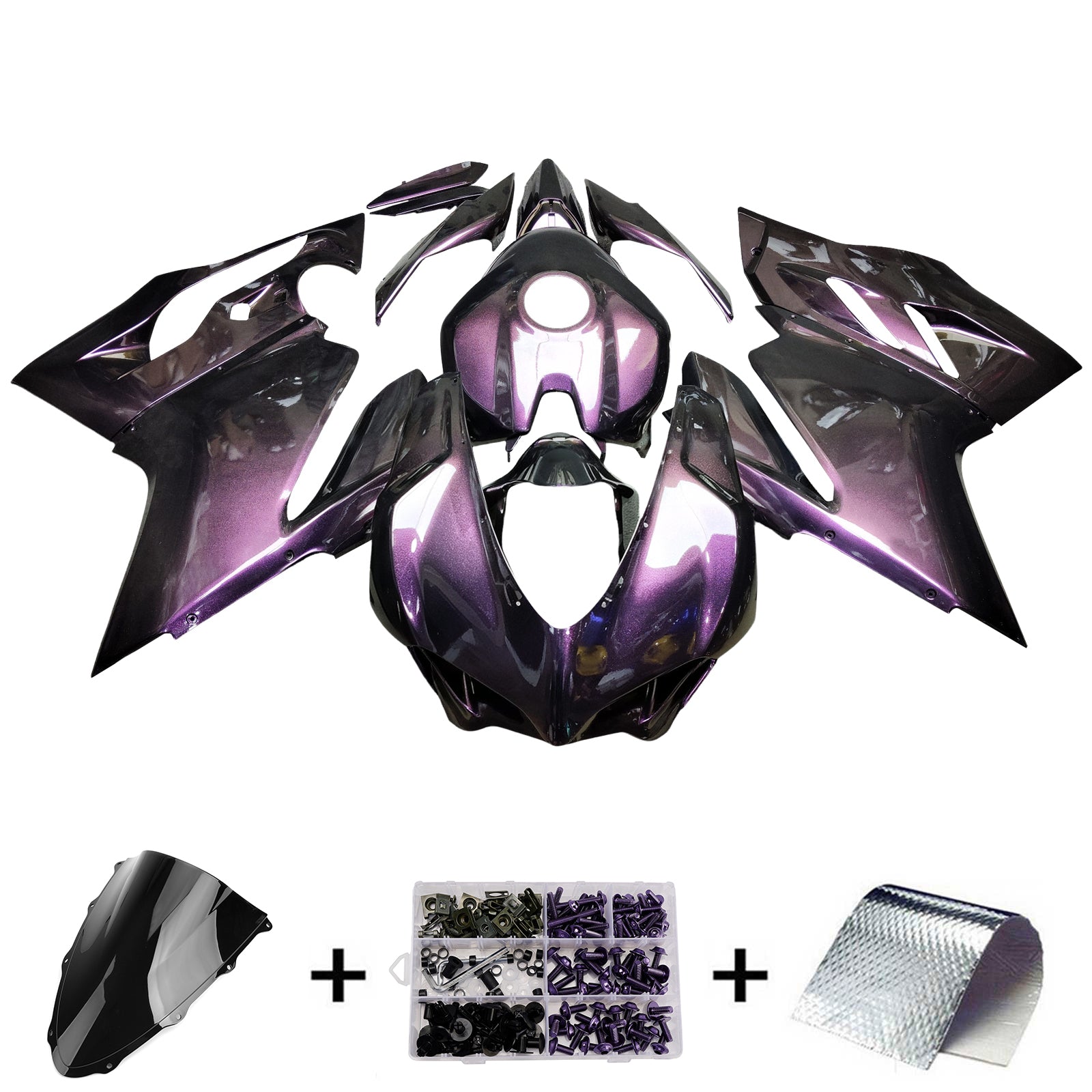 Amotopart 2015-2020 Ducati 959 Purple Pink Black Fairing Kit