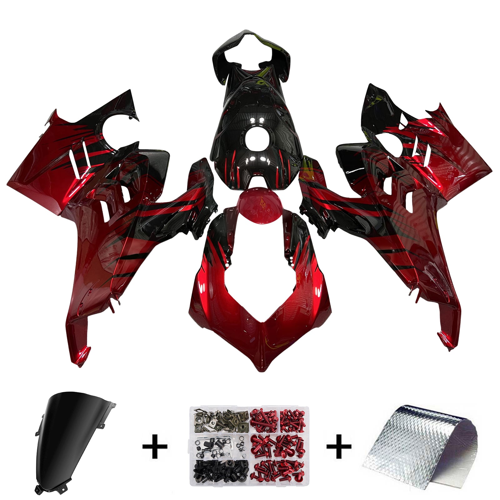Amotopart 2022-2024 Ducati Panigale V4 V4S Black White Red Fairing Kit