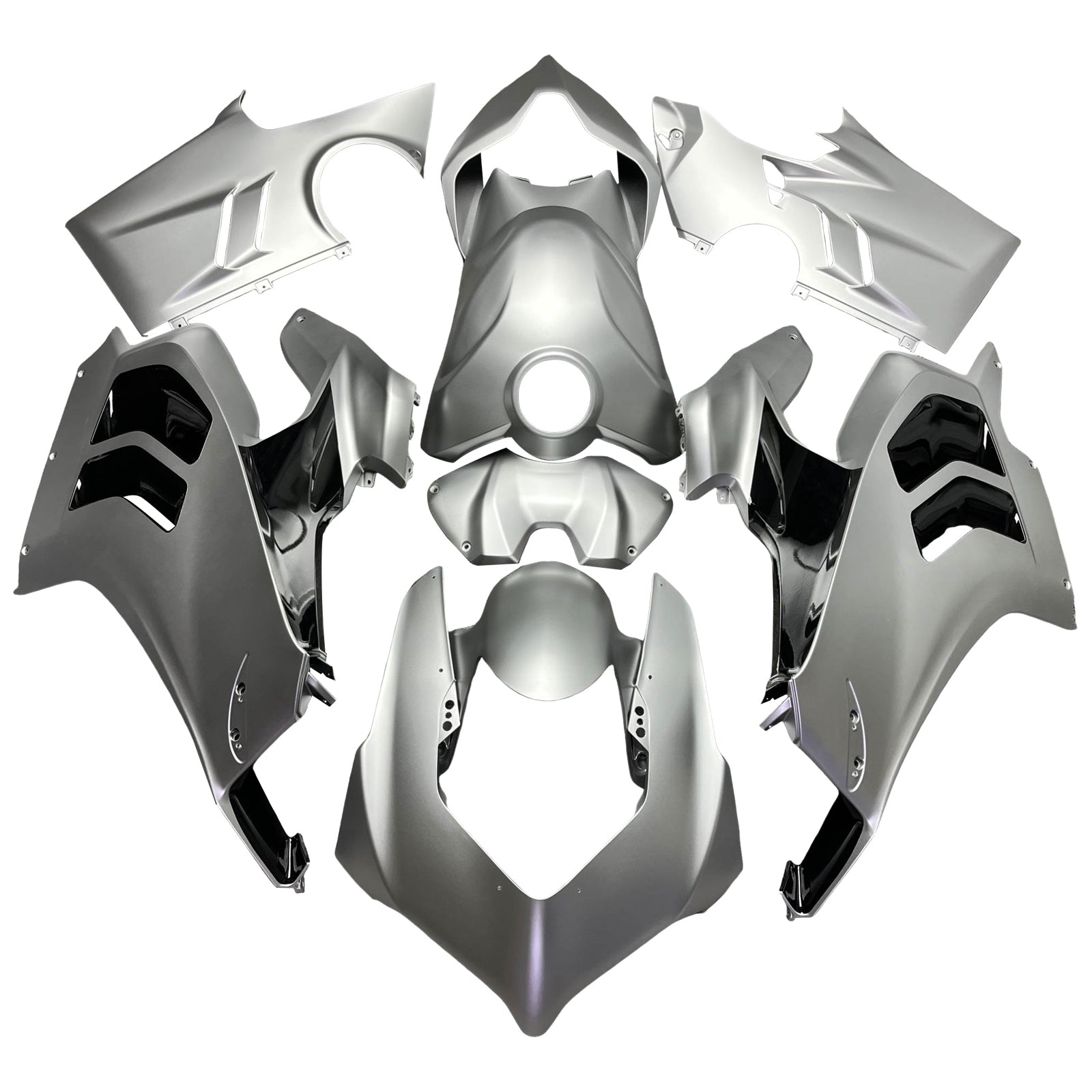 Amotopart 2022-2024 Ducati Panigale V4 V4S Gray Black White Fairing Kit