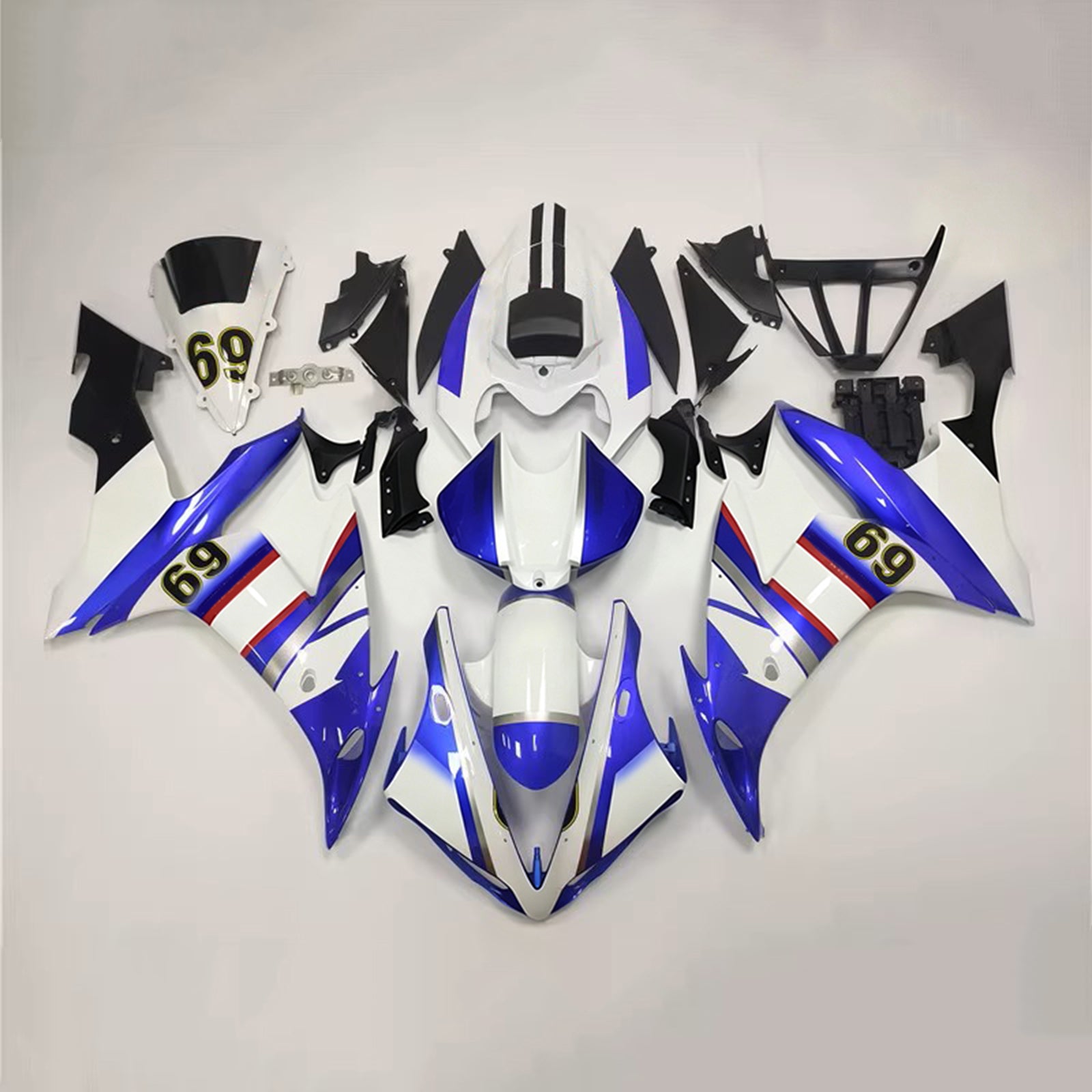 Amotopart 2004-2006 Yamaha YZF 1000 R1 Red White Blue Fairing Kit