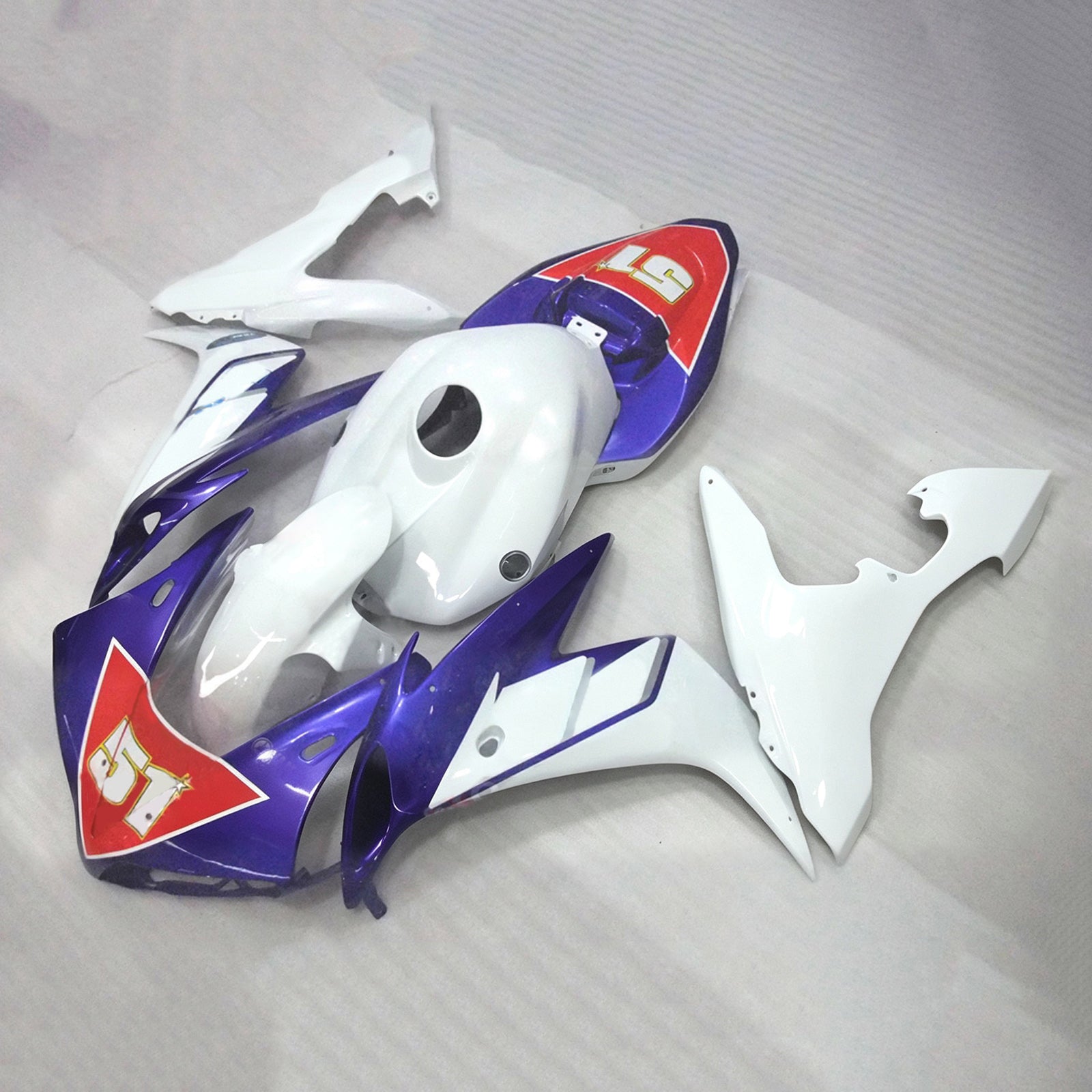 Amotopart 2004–2006 Yamaha YZF 1000 R1 Weiß Lila Rot Blau Verkleidungsset