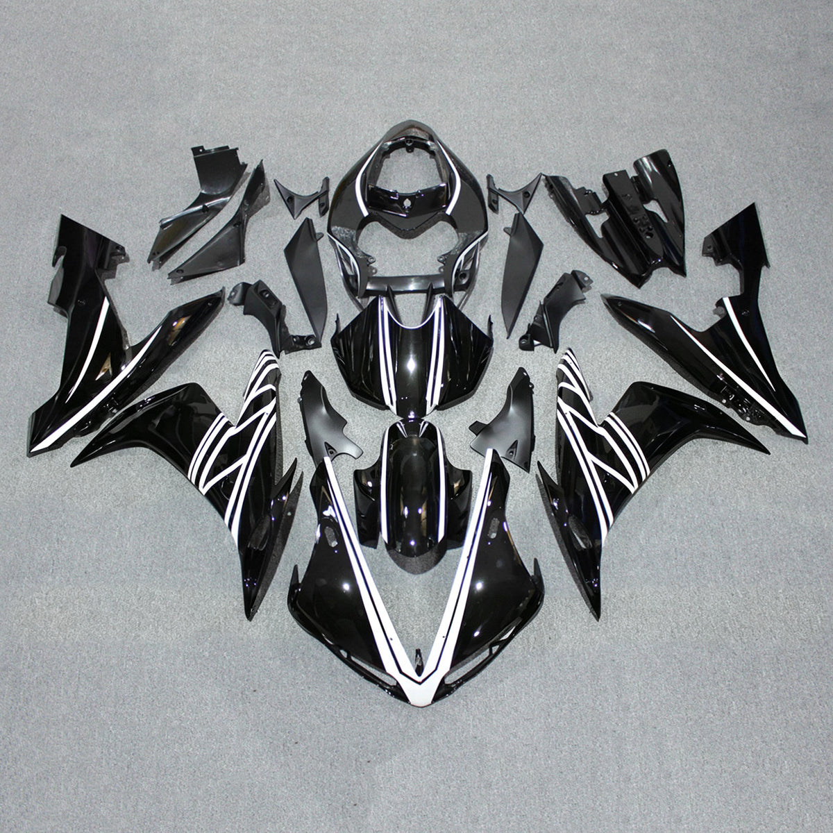 Amotopart 2004–2006 Yamaha YZF 1000 R1 Schwarz-weißes Verkleidungsset