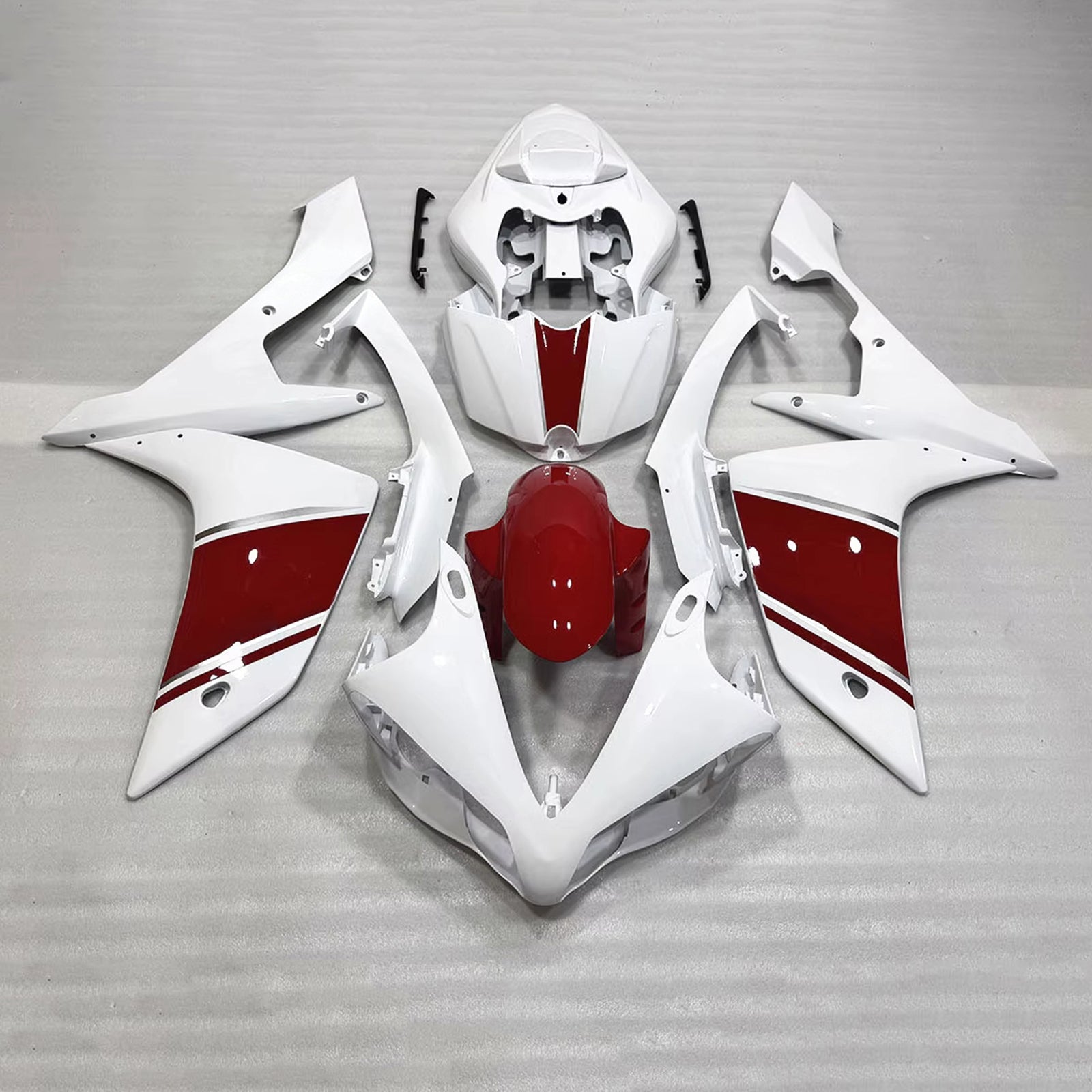 Amotopart 2004-2006 Yamaha YZF 1000 R1 White Red Fairing Kit