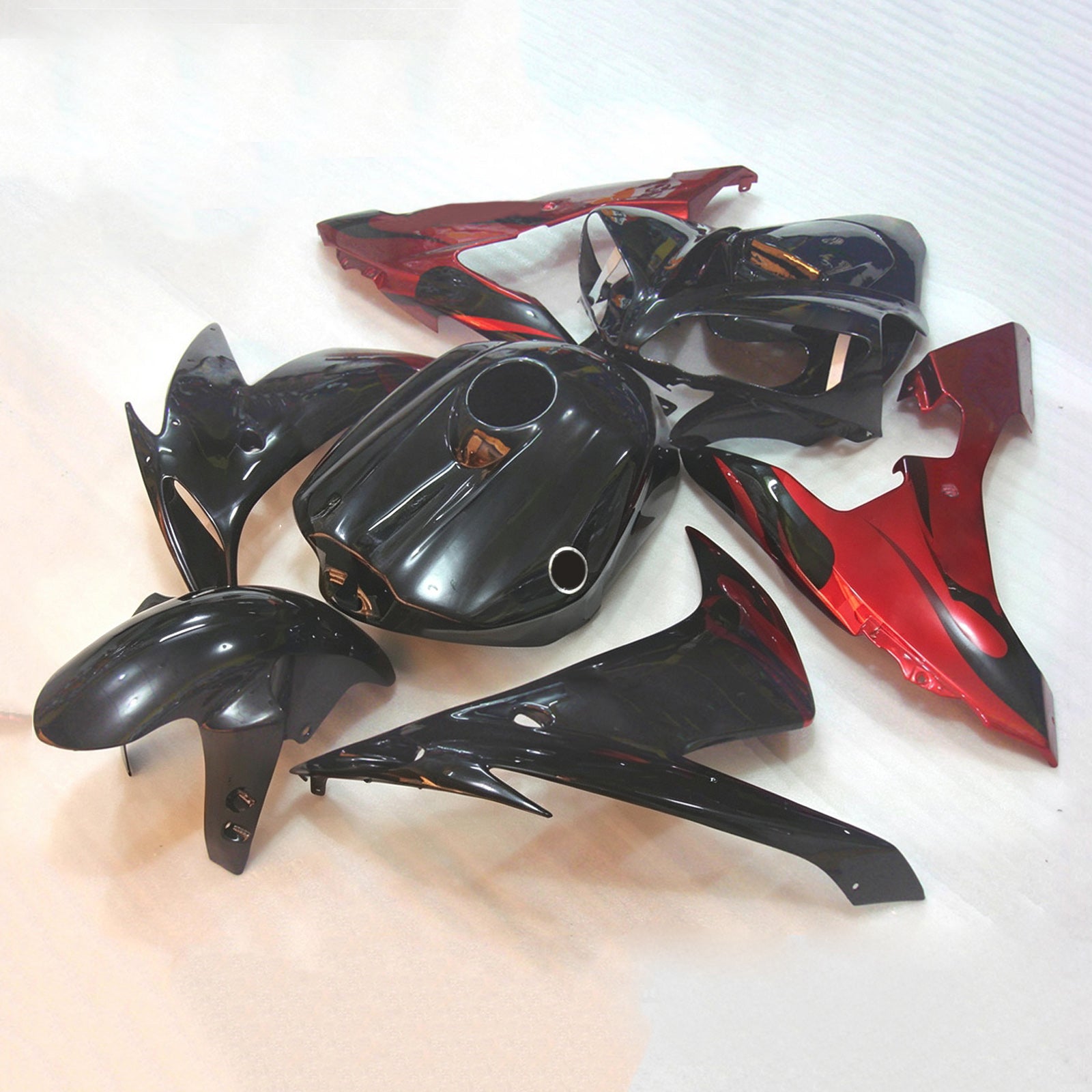Amotopart 2004-2006 Yamaha YZF 1000 R1 Black Red Orange White Fairing Kit