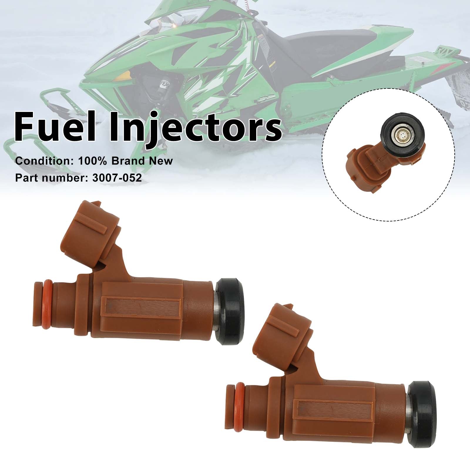 2PC 2004-2017 Arctic Cat Sno Pro 500 F5 ZR 4000 Fuel Injectors 3007-052