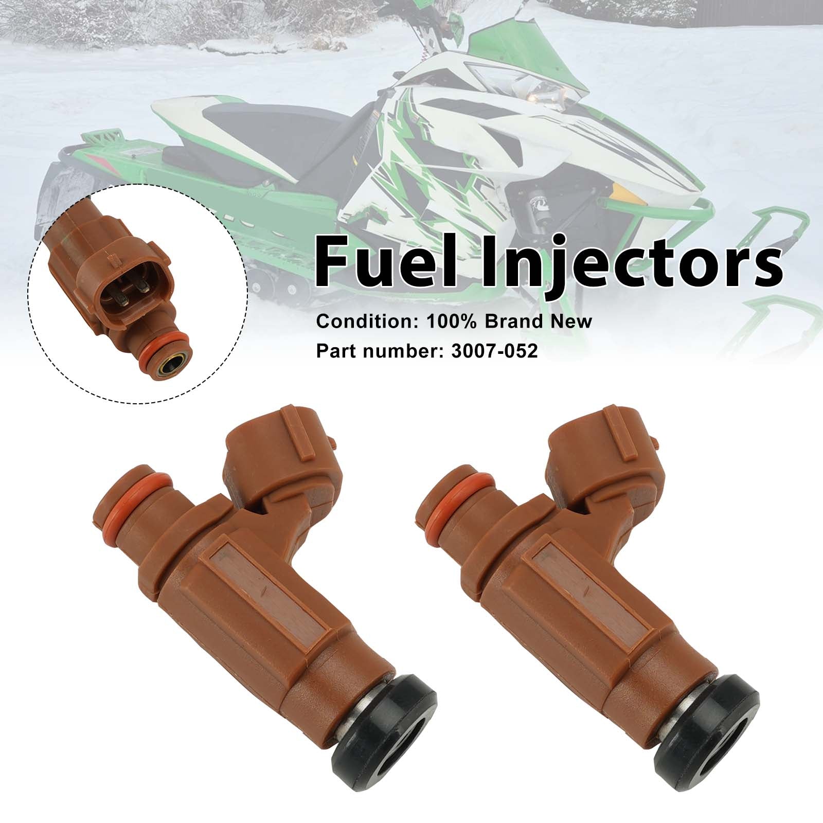 2PC 2004-2017 Arctic Cat Sno Pro 500 F5 ZR 4000 Fuel Injectors 3007-052
