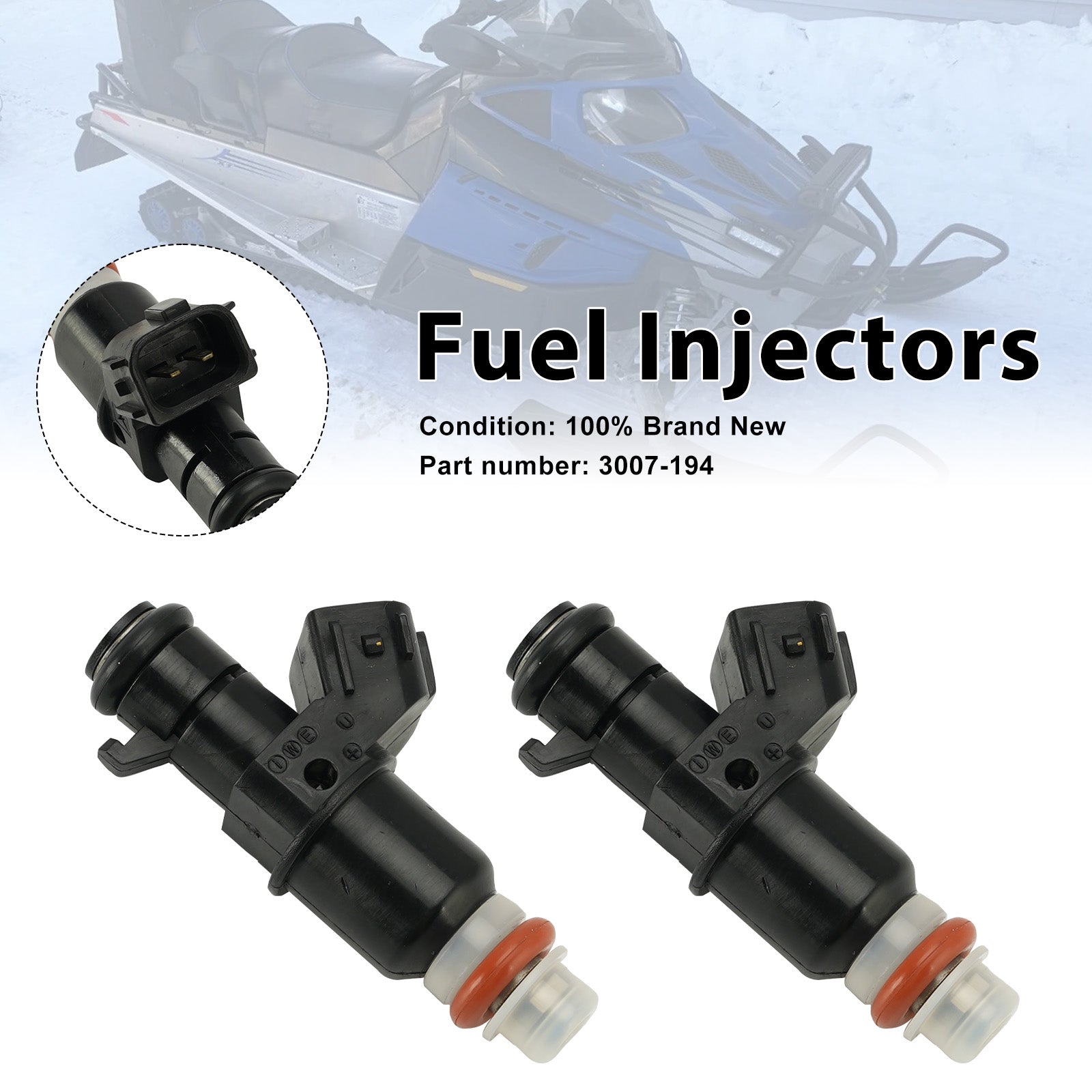 2PC 09-14 08-14 14-17 Arctic Cat Bearcat Z1 TZ1 ZR5000 Fuel Injectors 3007-194