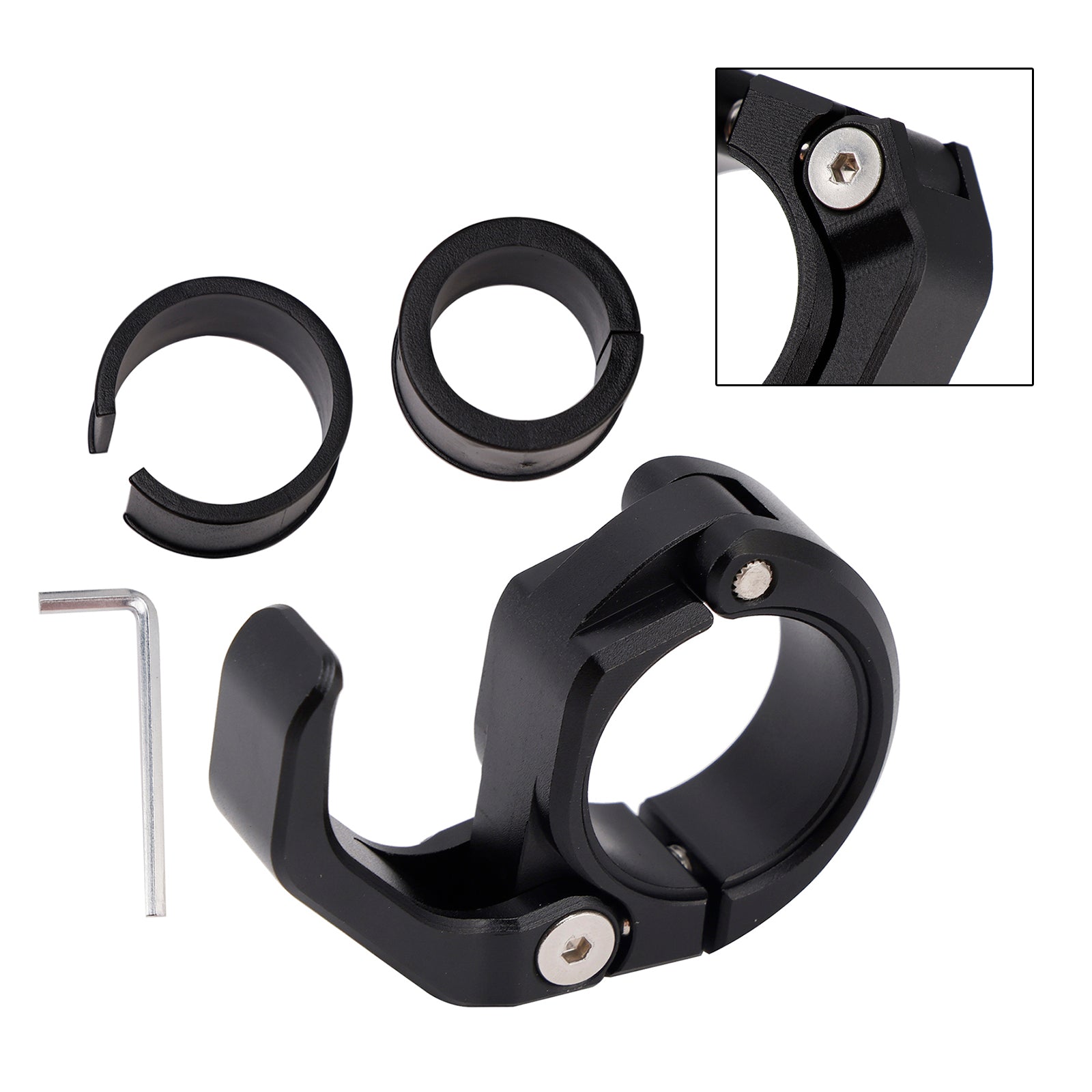 Suporte de montagem de gancho para capacete de motocicleta utv preto 22-25mm universal