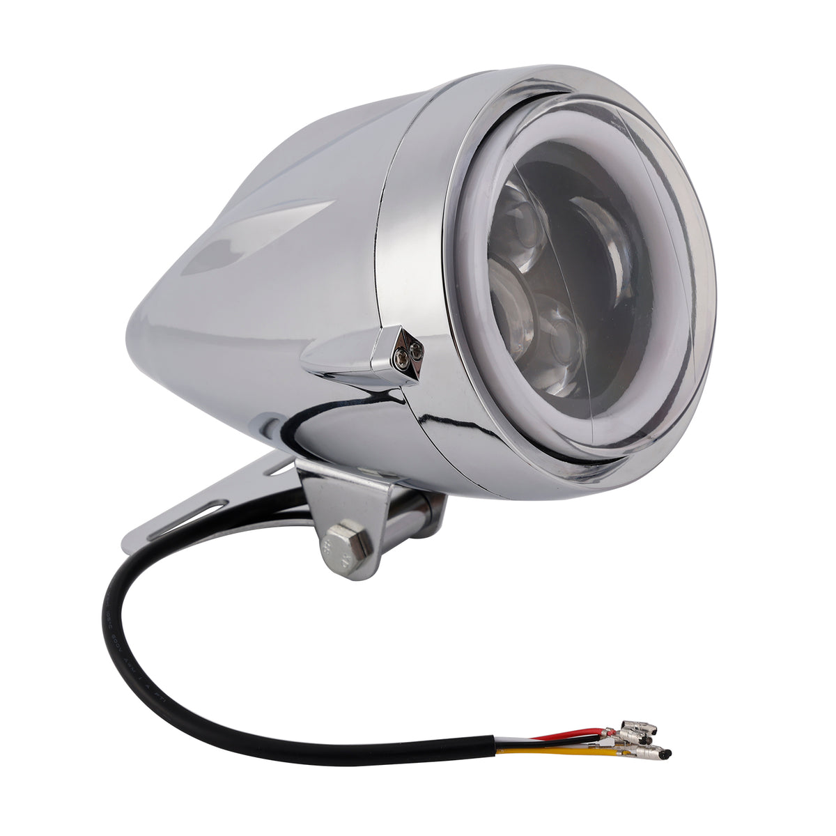 Racer Bobber High&Low Beam Headlight Beam Fog Lamp Custom 6000Lm