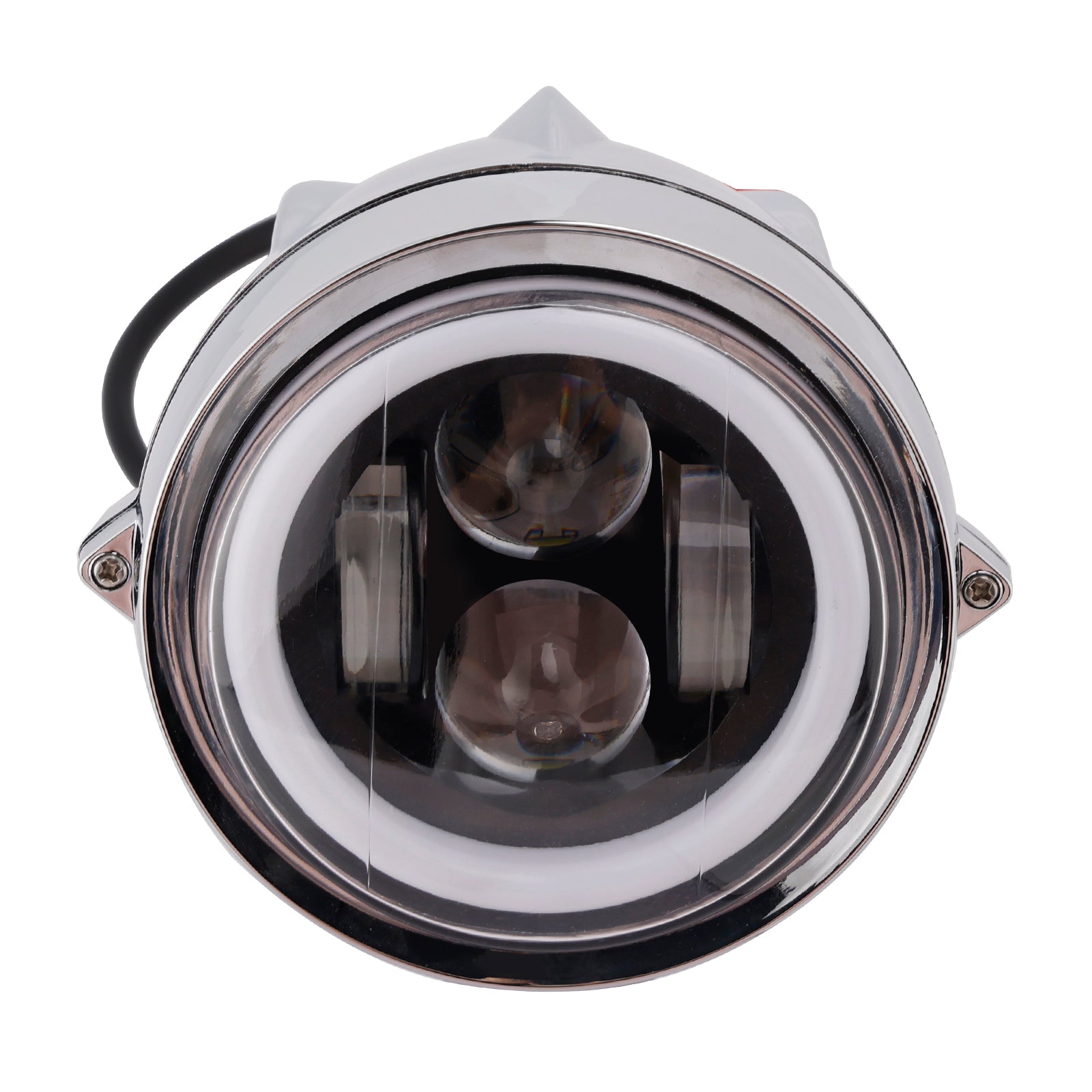 Racer Bobber High&Low Beam Headlight Beam Fog Lamp Custom 6000Lm