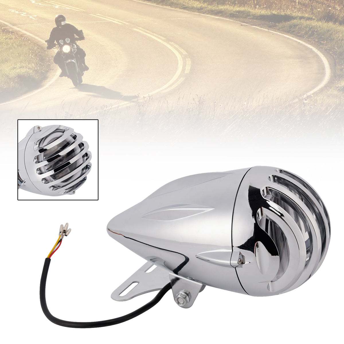 Racer Bobber High&Low Beam Forlygte Beam Tågelygte Brugerdefineret 6000Lm