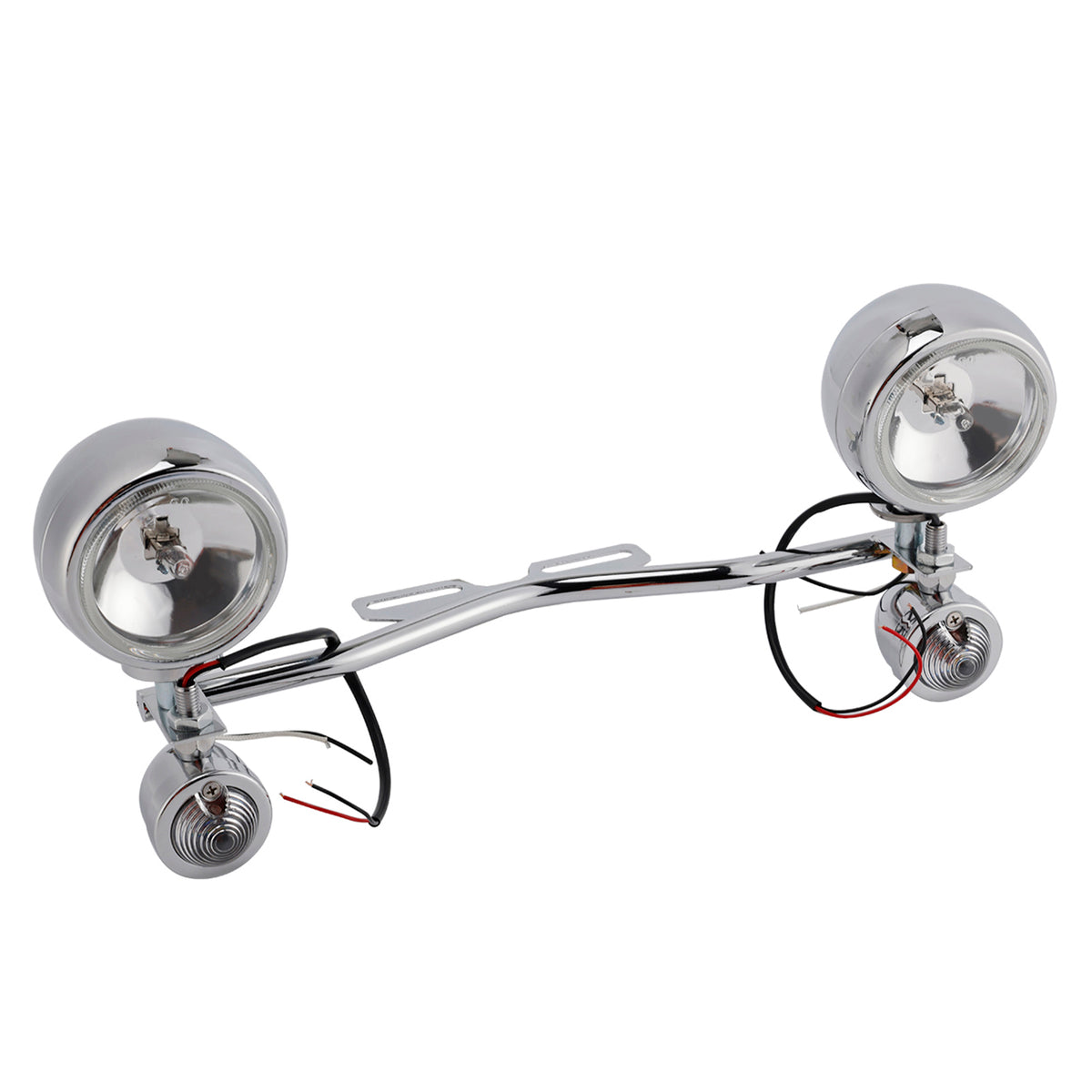 Racer Bobber Chopper motorfiets Beam mistlamp aangepast chroom met beugel
