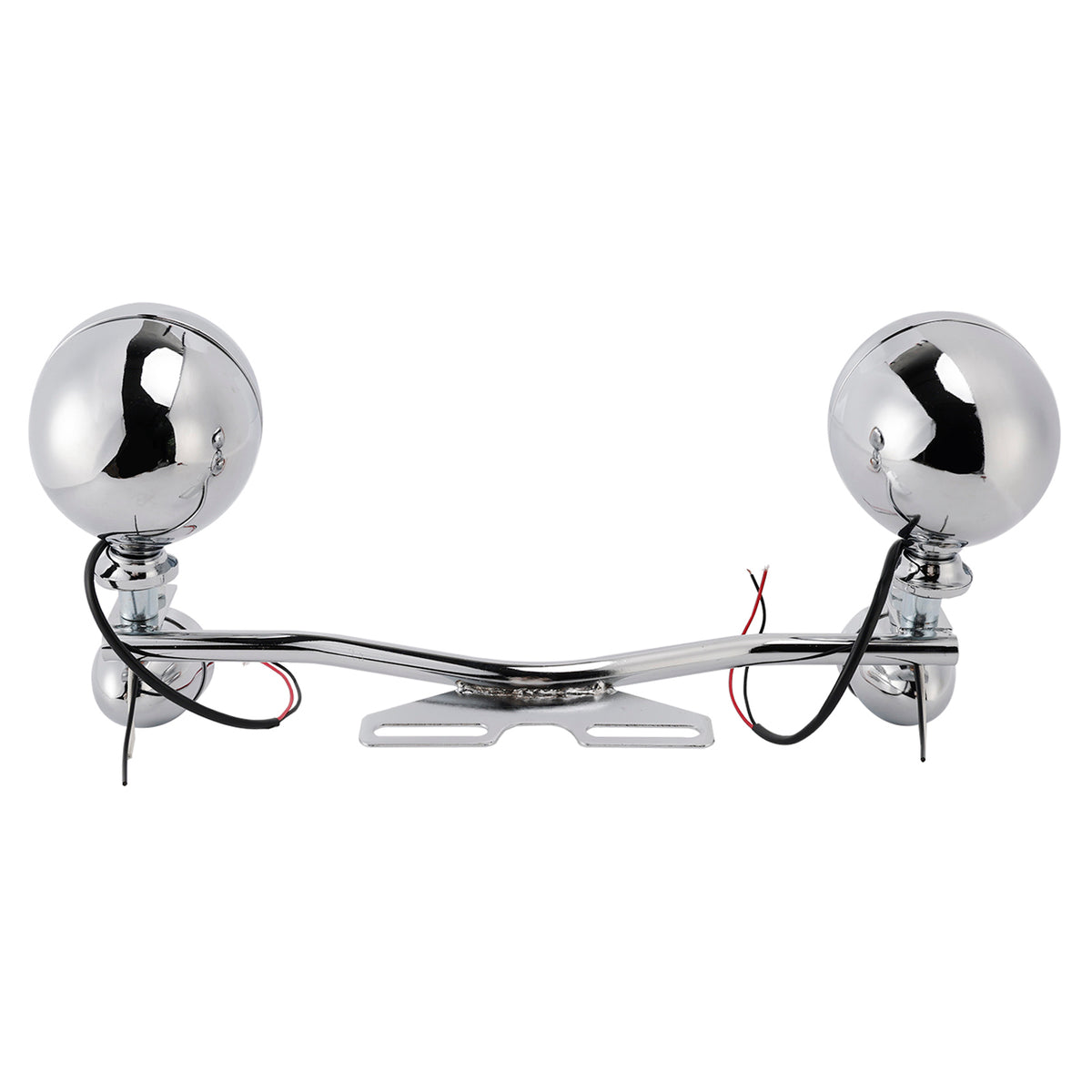 Racer Bobber Chopper Farol de neblina para motocicleta com feixe personalizado cromado com suporte