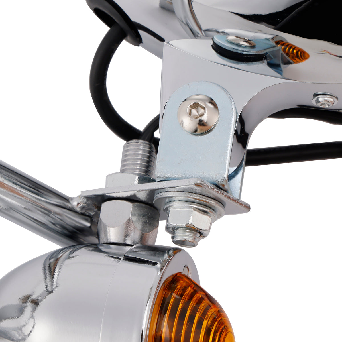 Racer Bobber Chopper Motocyklová mlhová lampa Custom Chrome W/ Bracket