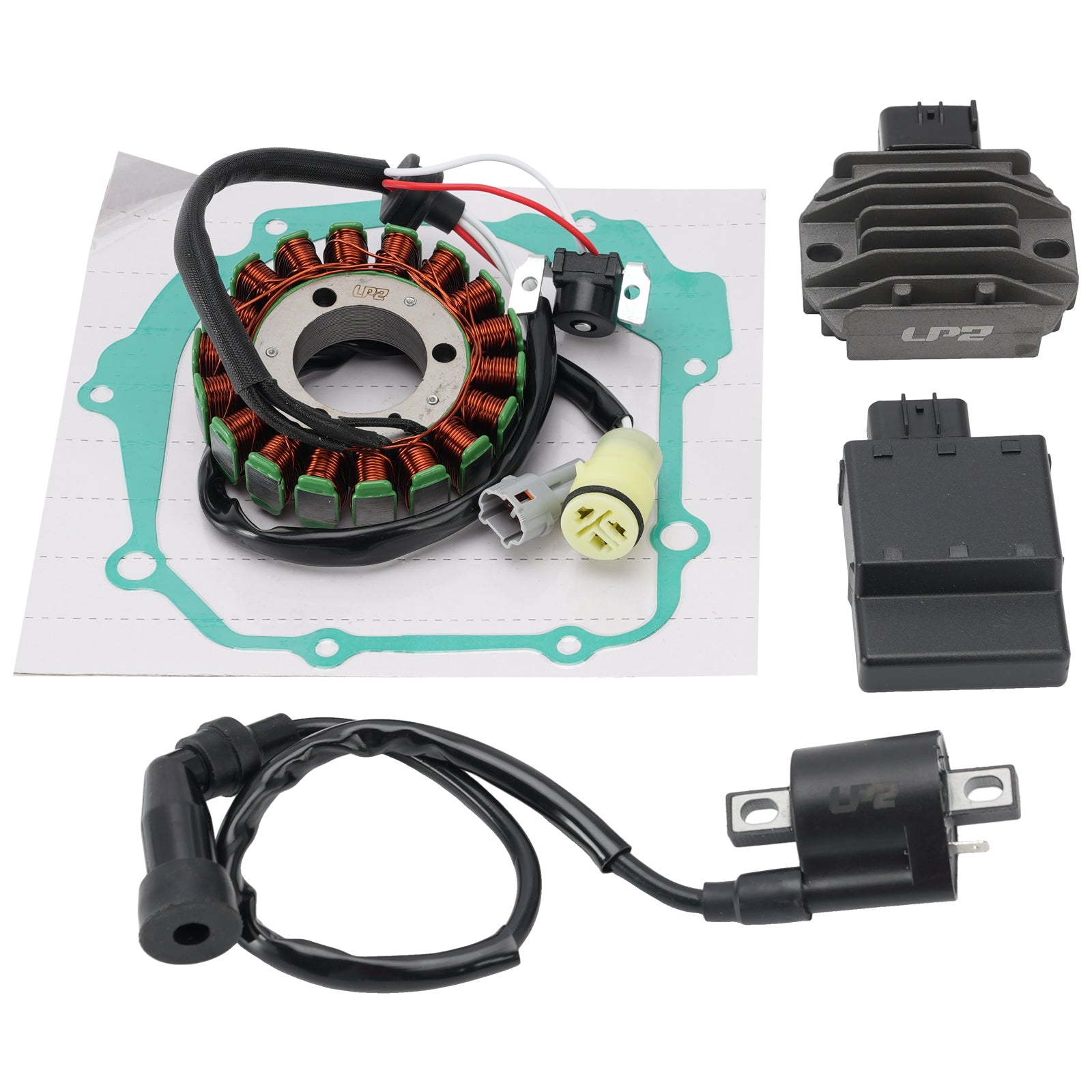 2004-2013 Yamaha YFM125 Grizzly Stator Regulator CDI Box Ignition Coil Gasket