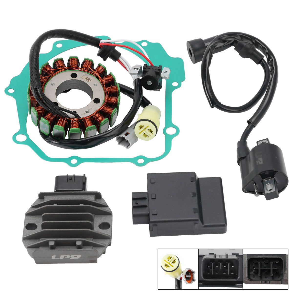 2004-2013 Yamaha YFM125 Grizzly Stator Regulator CDI Box Ignition Coil Gasket