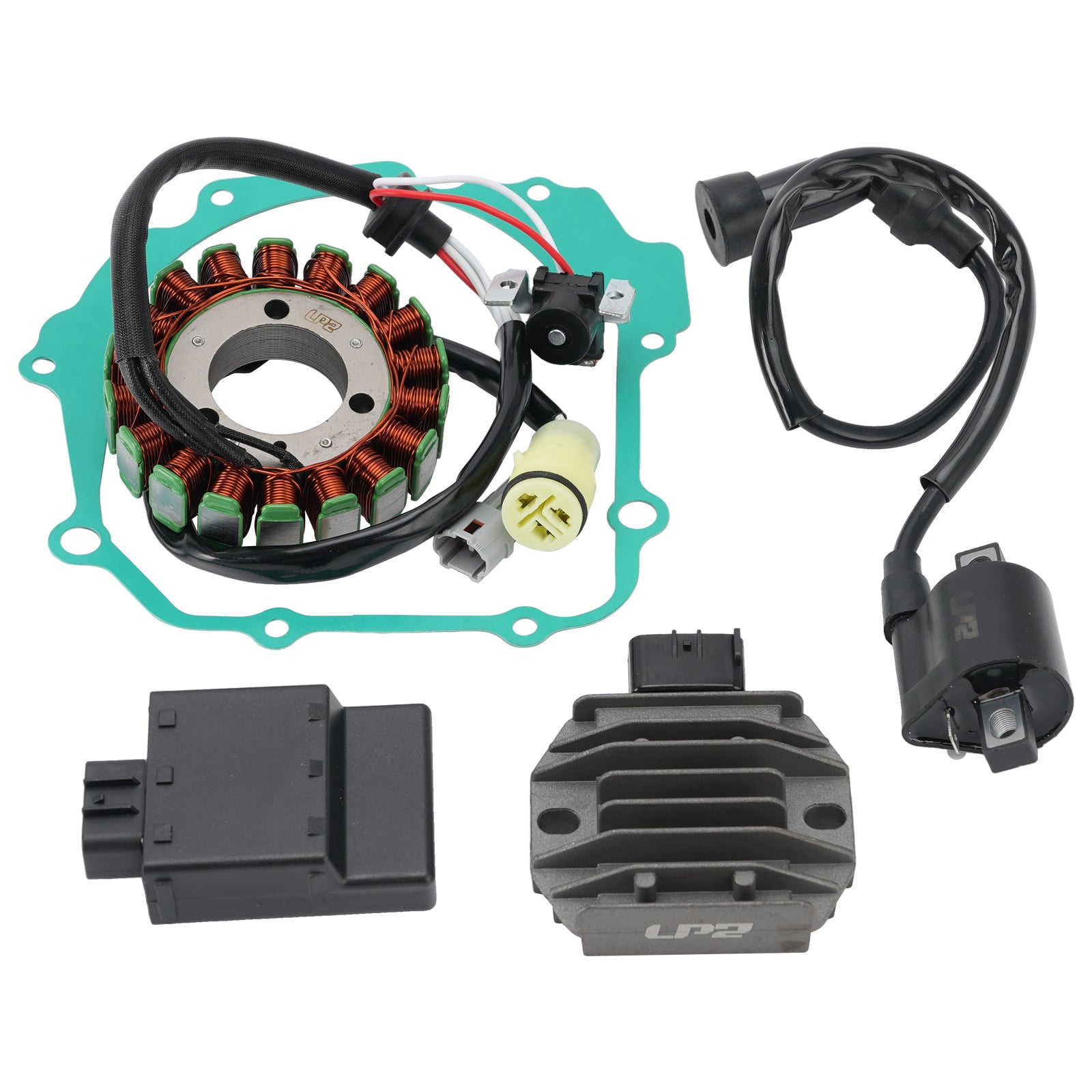 2004-2013 Yamaha YFM125 Grizzly Stator Regulator CDI Box Ignition Coil Gasket