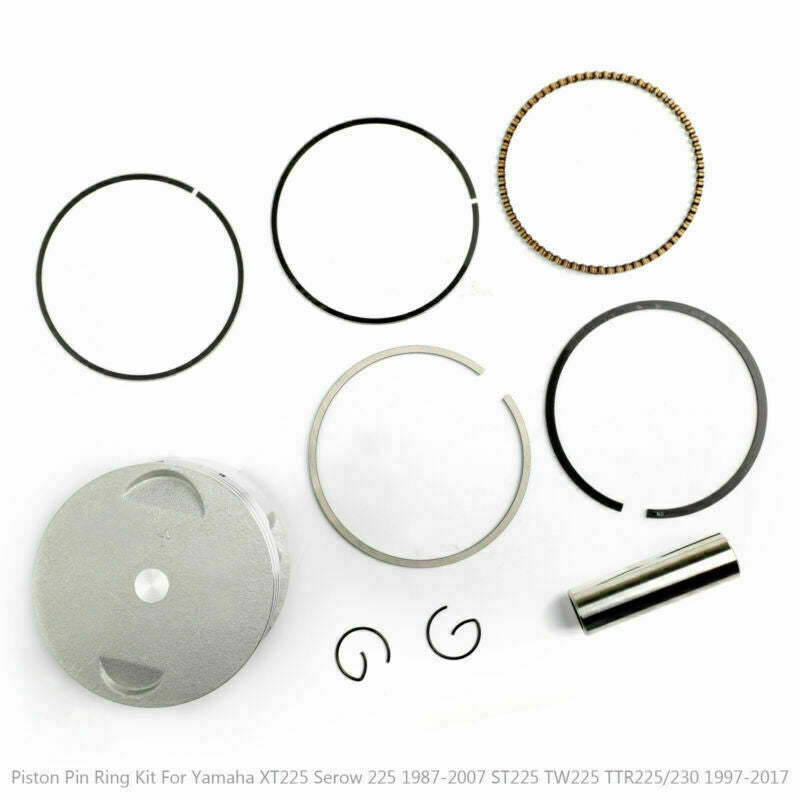 1987-2007 Yamaha XT225 Serow 225 1997-2017 ST225 TW225 Kit di fasce elastiche per perno pistone TTR225/230