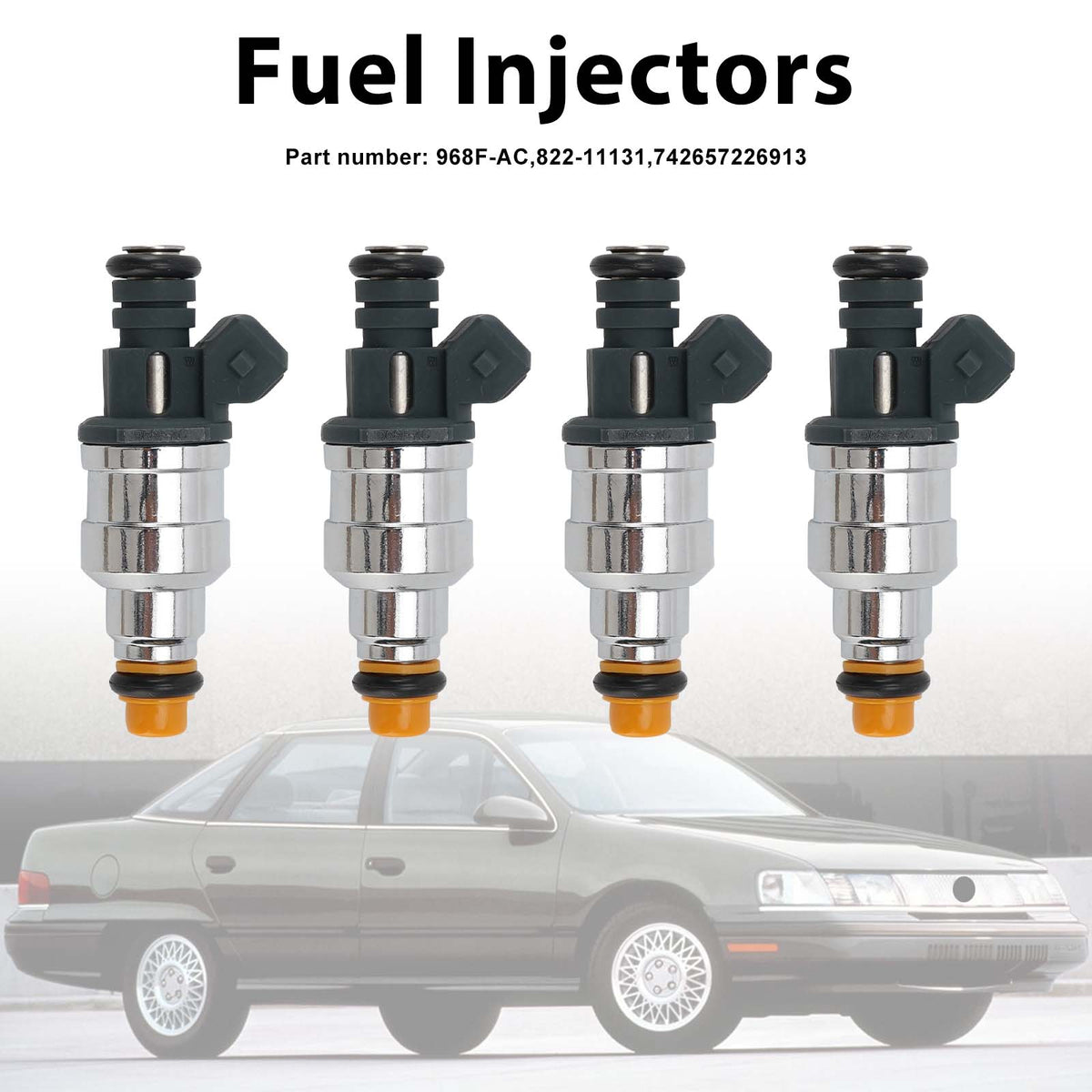 4PC Mercury Ford 2.0 742657226913 Fuel Injectors 968F-AC 822-11131