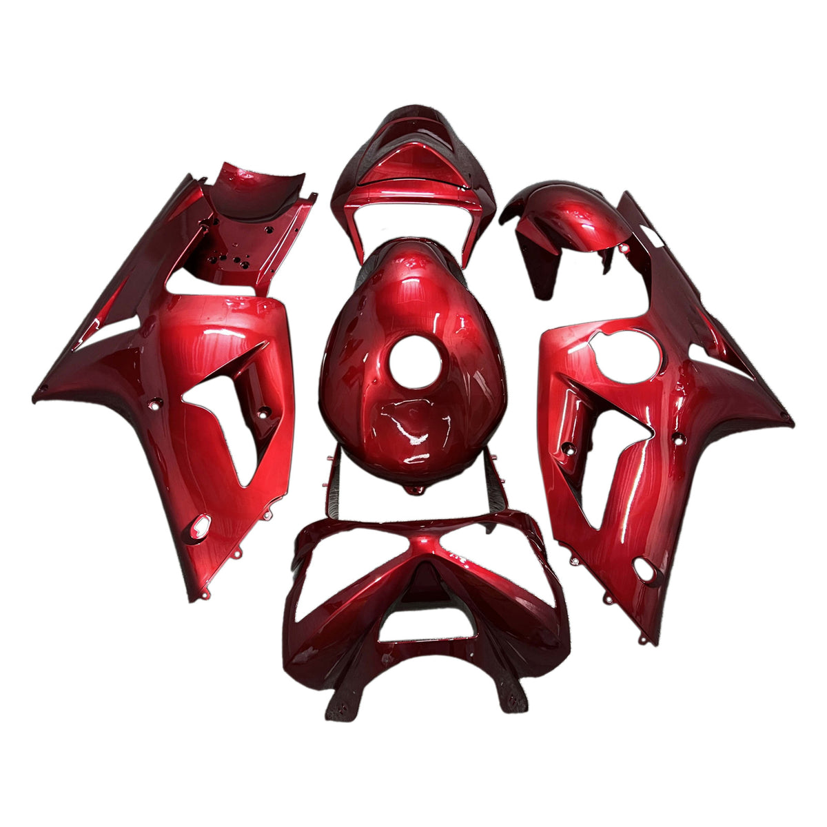 Amotopart 2003-2004 Kawasaki ZX6R 636 Red Fairing Kit