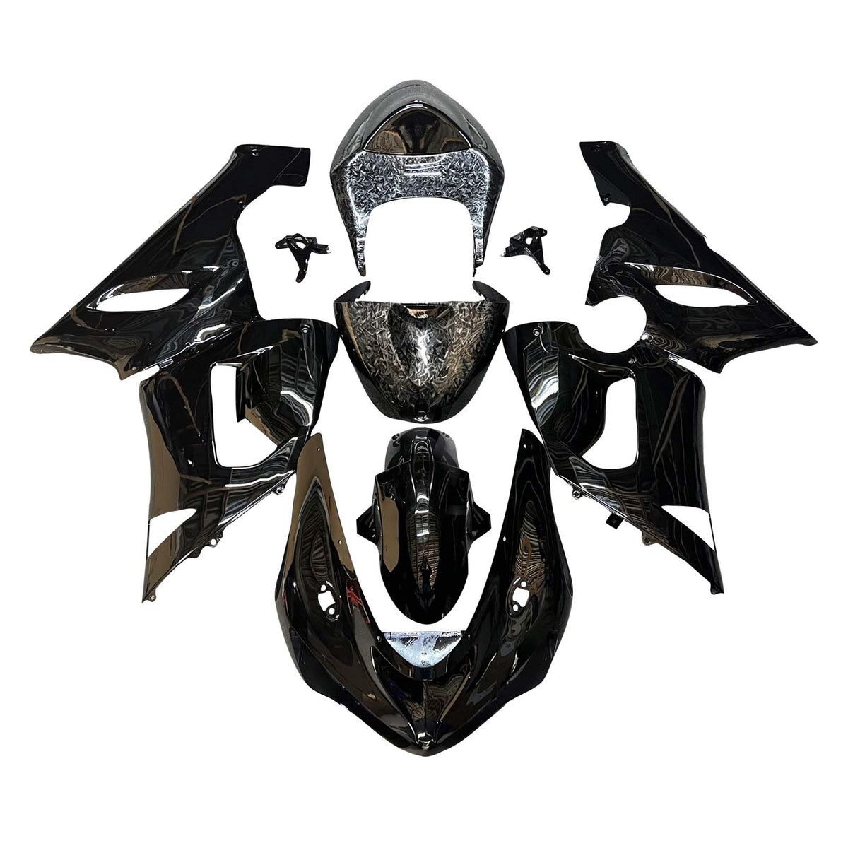 Amotopart 2005-2006 Kawasaki ZX6R 636 zwart gesmeed koolstofvezel kuipset