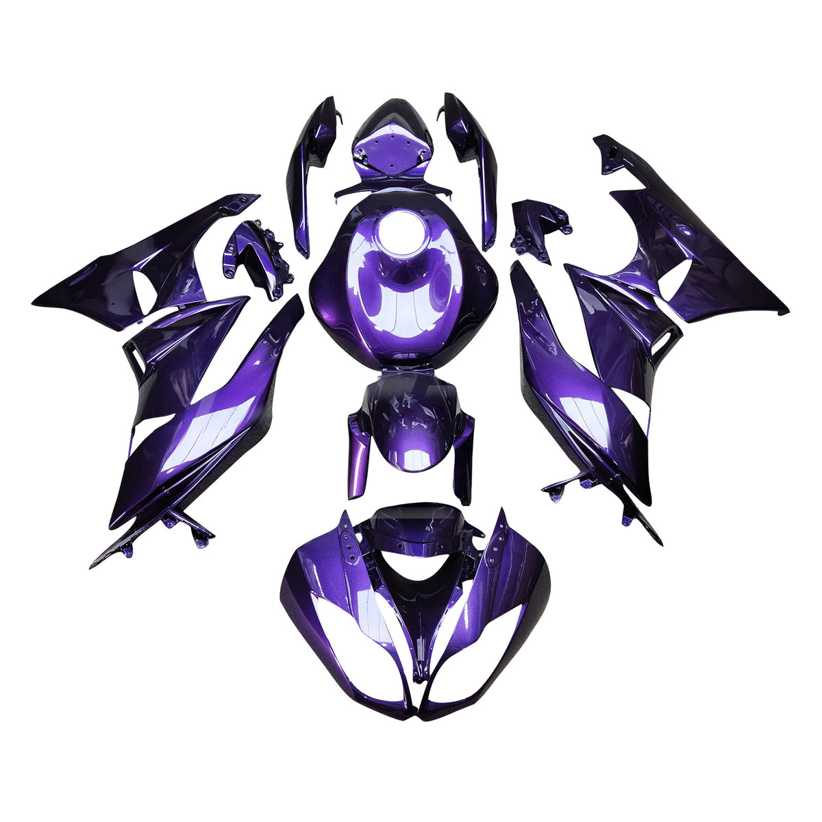 Amotopart 2009-2012 Kawasaki ZX6R 636 Purple Fairing Kit