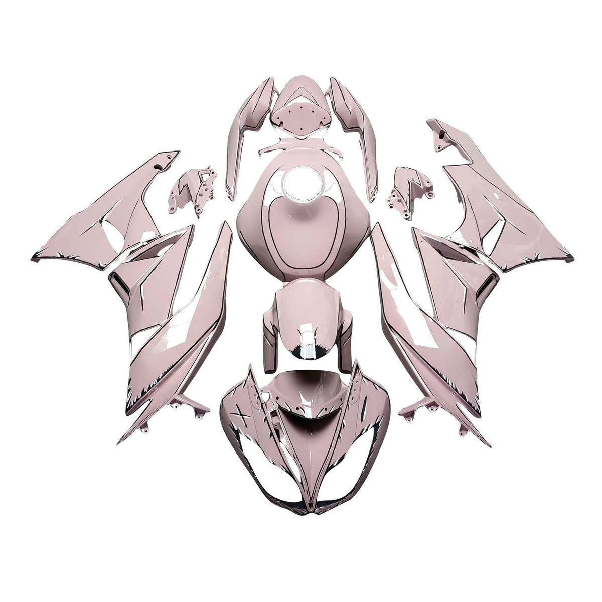 Amotopart 2009–2012 Kawasaki ZX6R 636 Pink Verkleidungsset