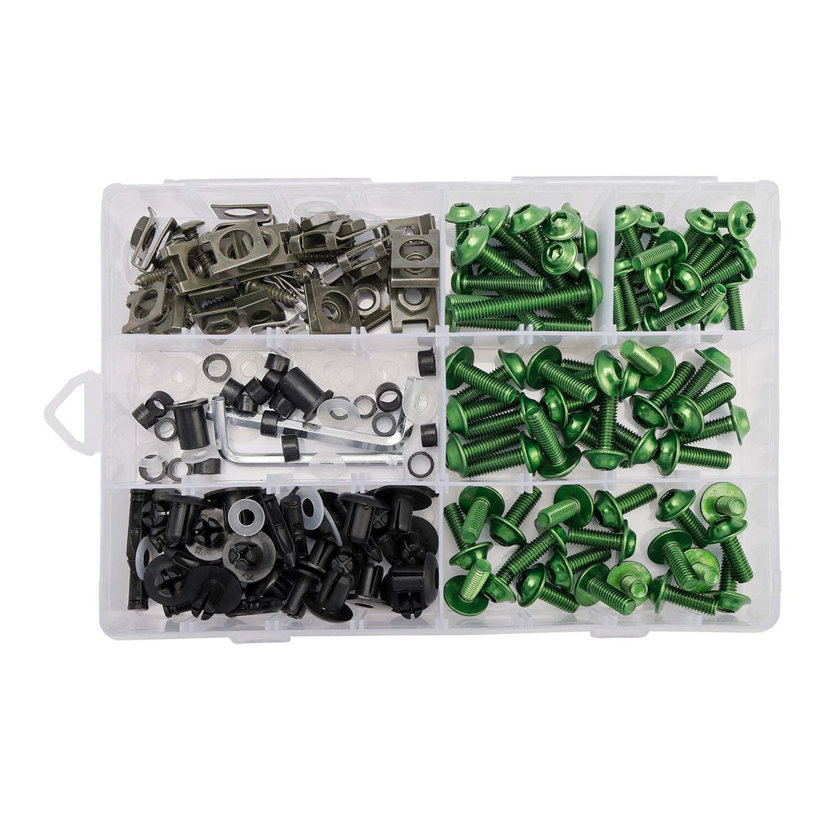Amotopart 2013-2018 Kawasaki ZX6R 636 Green White Yellow Fairing Kit