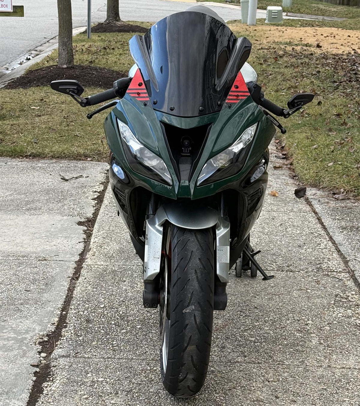 Amotopart 2013-2018 Kawasaki ZX6R 636 グリーン ブラック レッド フェアリングキット