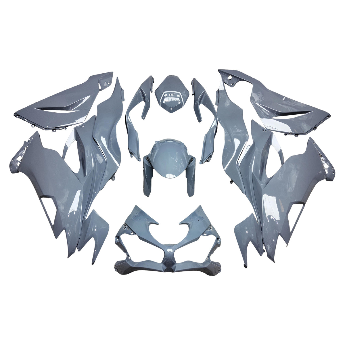 Amotopart 2019-2023 Kawasaki ZX6R Gray Fairing Kit