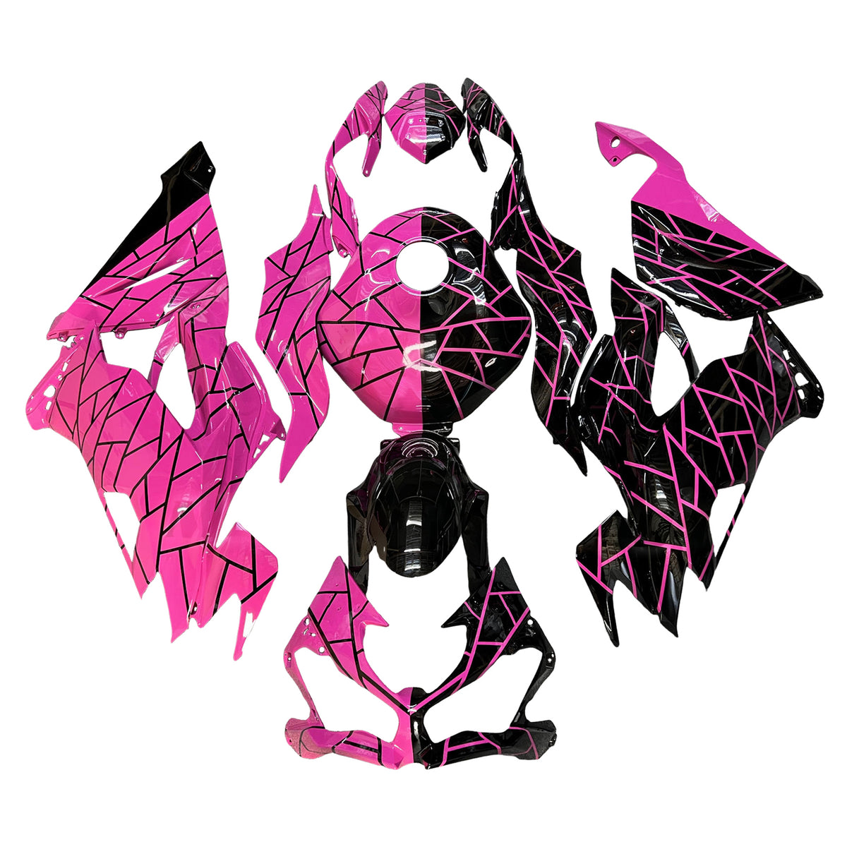 Sada kapotáže Amotopart 2019-2023 Kawasaki ZX6R Pink Black