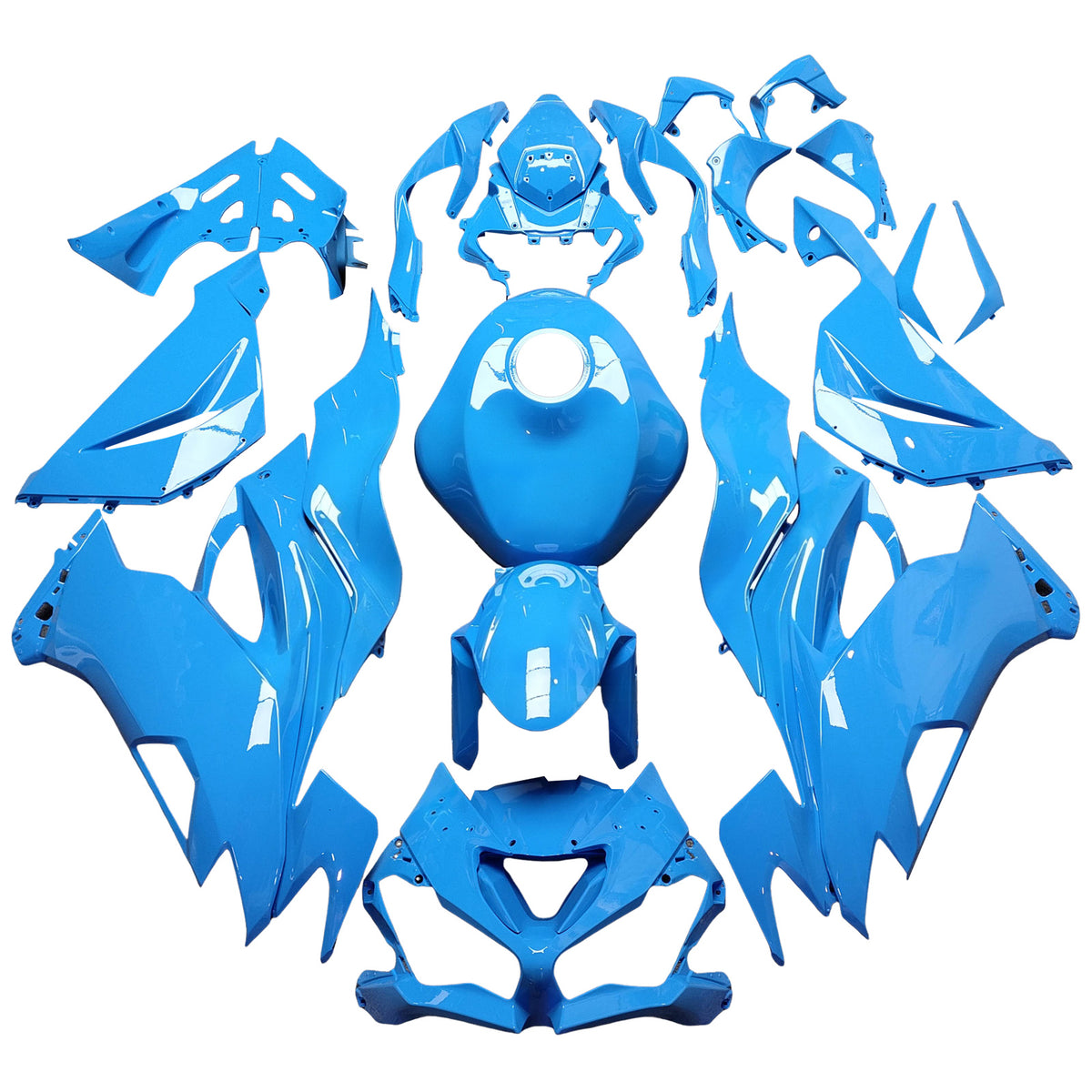 Amotopart 2019-2023 Kawasaki ZX6R Blue Fairing Kit