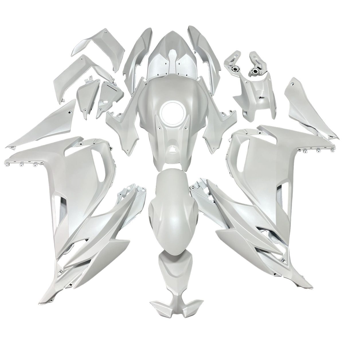 Amotopart 2020-2026 Kawasaki ER-6F Ninja650 White Fairing Kit