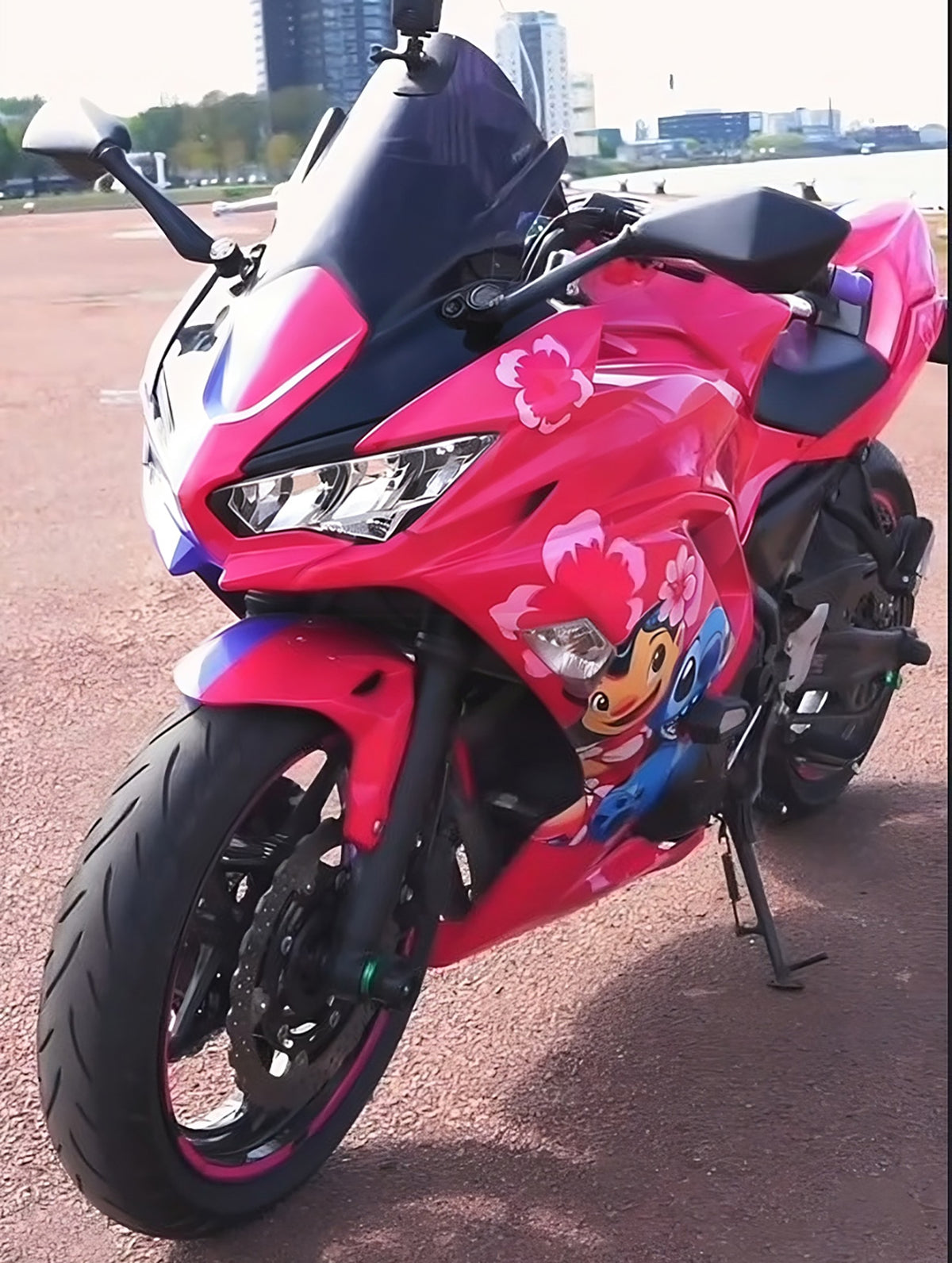 Amotopart 2020-2026 Kawasaki ER-6F Ninja650 Purple Pink Yellow Fairing Kit