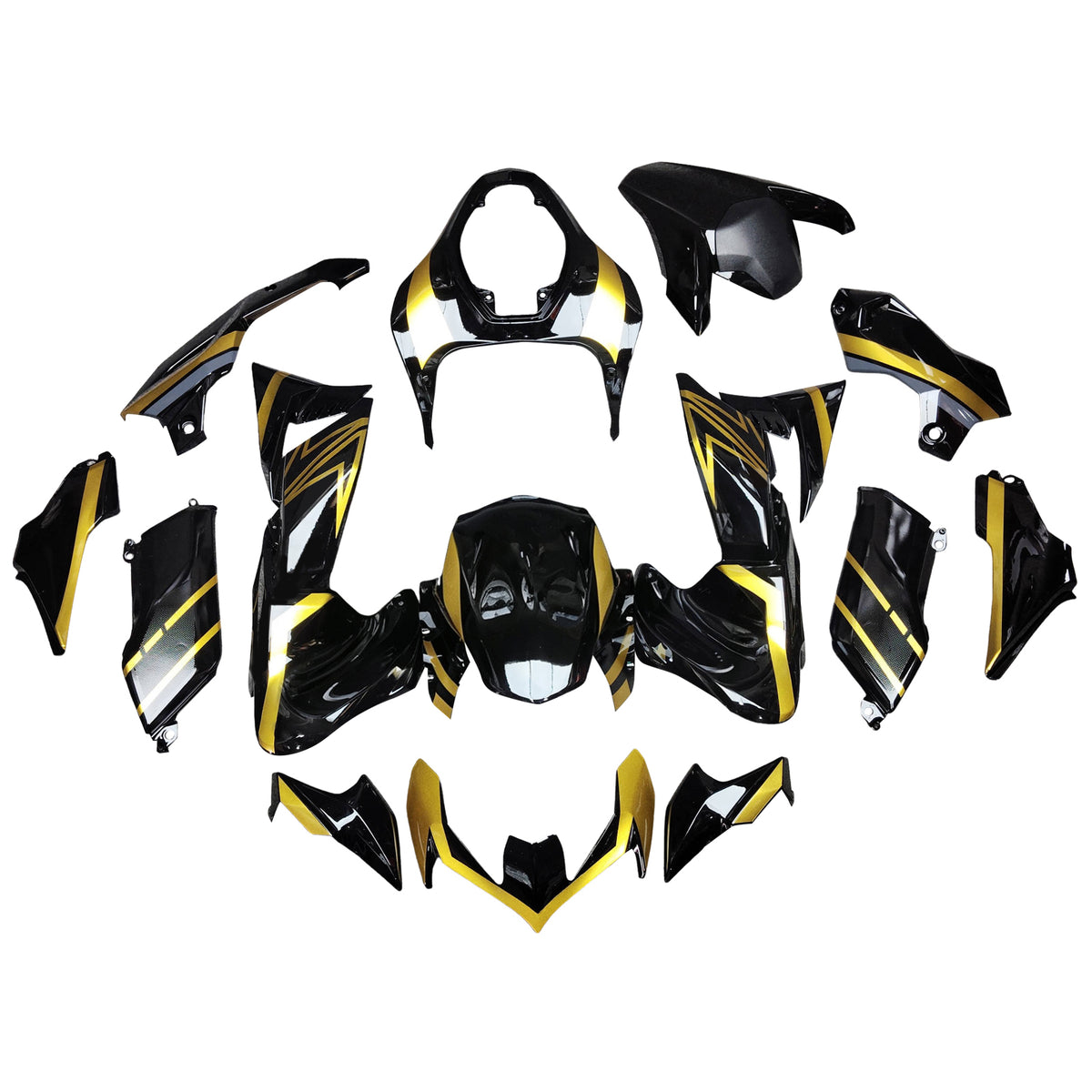 Amotopart 2020-2024 Kawasaki Z900 Black Yellow White Fairing Kit