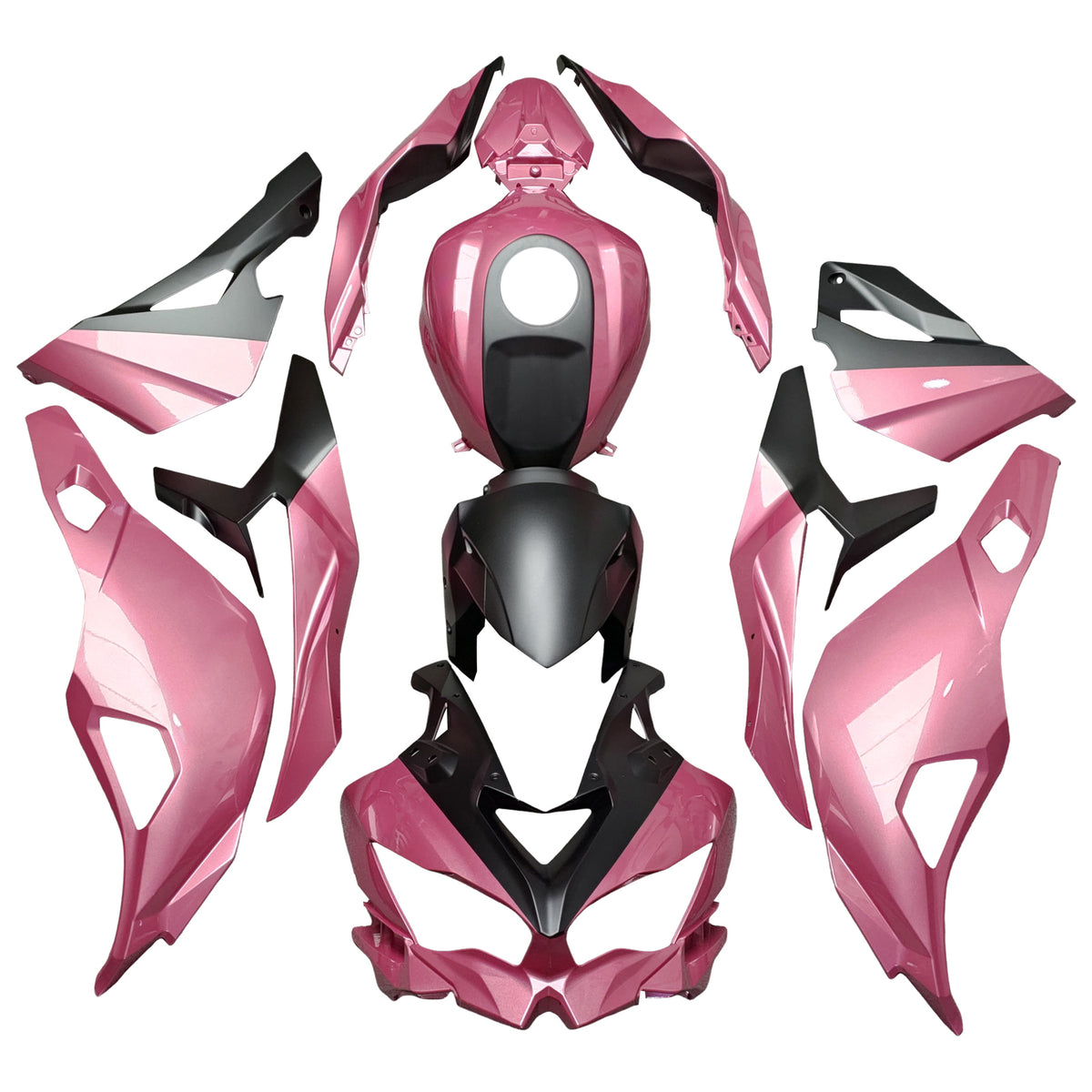 Amotopart 2019-2026 Kawasaki Ninja ZX-25R ZX-4R ZX-4RR Pink Black Fairing Kit