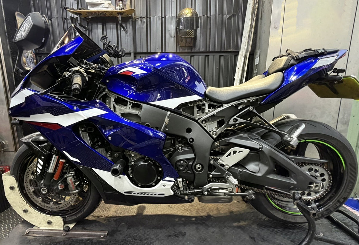 Amotopart 2021-2025 Kawasaki ZX-10R ZX-10RR Blue White Black Fairing Kit