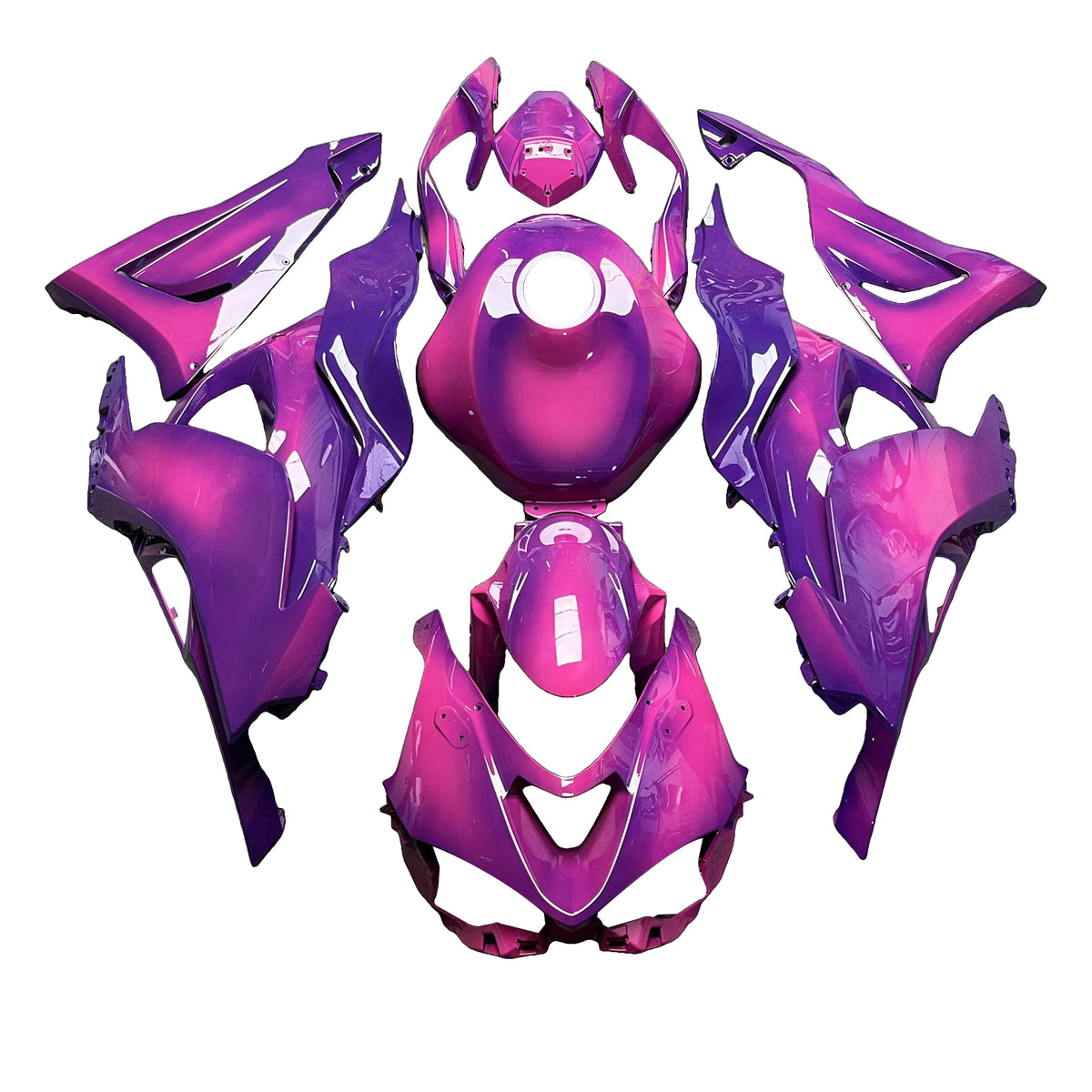 Amotopart 2024-2026 Kawasaki ZX-6R Purple Pink Fairing Kit