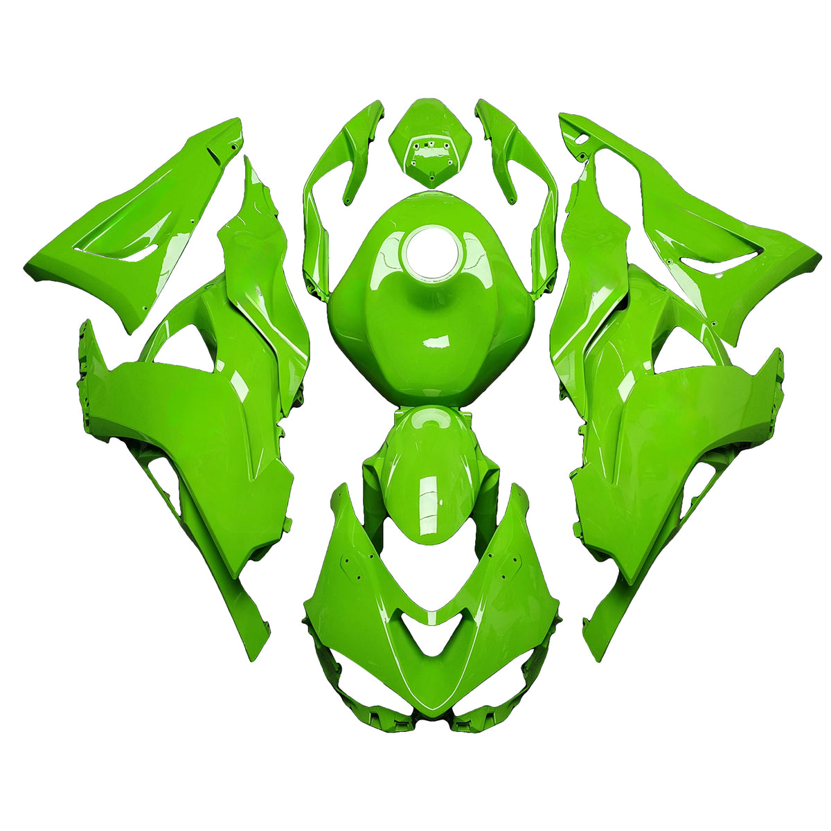 Amotopart 2024-2026 Kawasaki ZX-6R Green Fairing Kit
