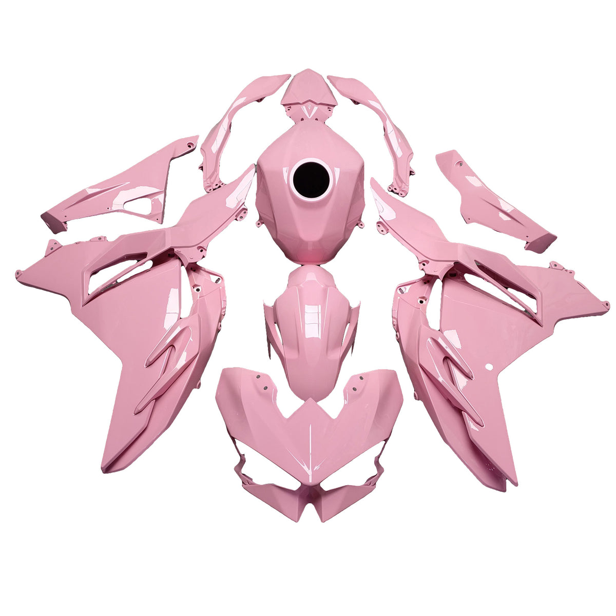 Amotopart 2024-2026 Kawasaki Ninja 500 Pink Fairing Kit