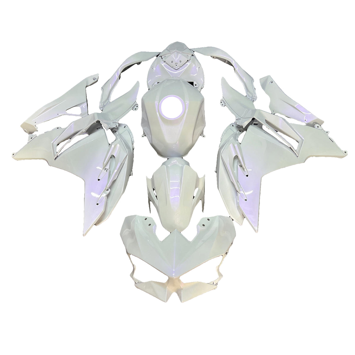 Amotopart 2024-2026 Kawasaki Ninja 500 Parelwit Paars kuipset