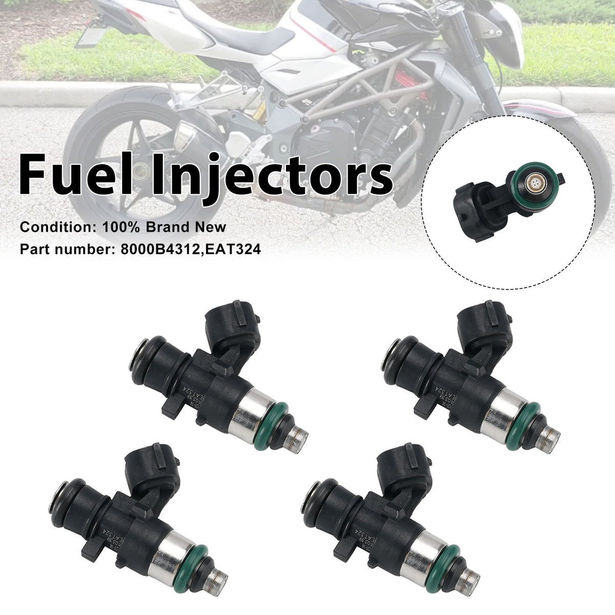 4PC MV Agusta F4 1000S 1000R Einspritzdüsen 8000B4312 EAT324