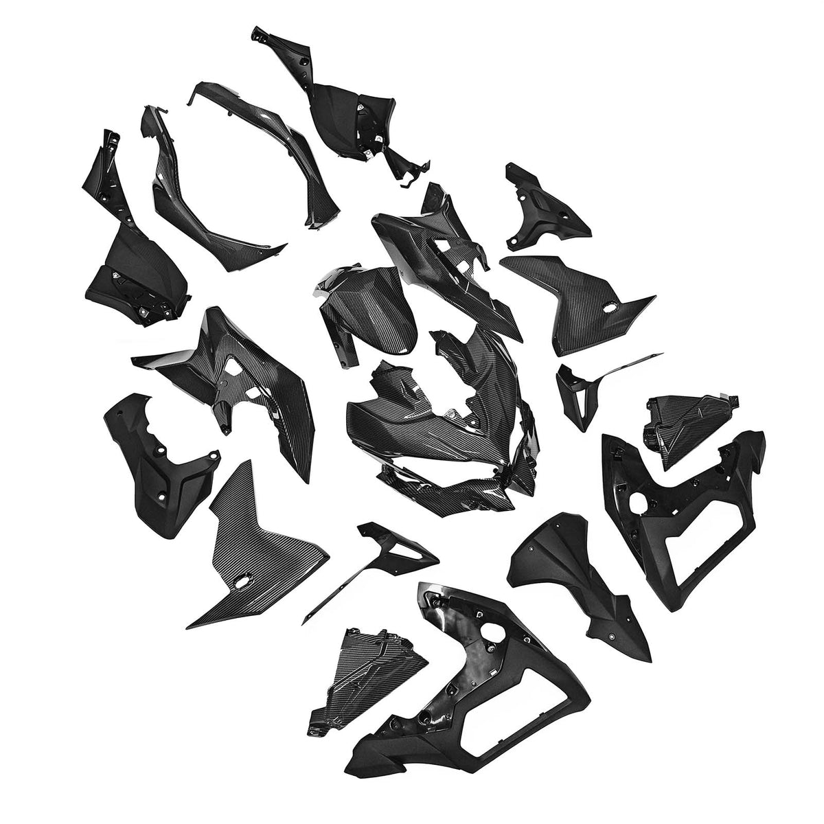 Amotopart 2019-2024 Kawasaki Versys 1000 Black Fairing Kit