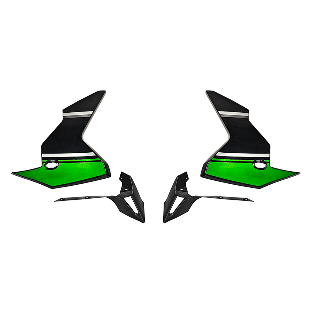 Amotopart 2019-2024 Kawasaki Versys 1000 Black Green Fairing Kit