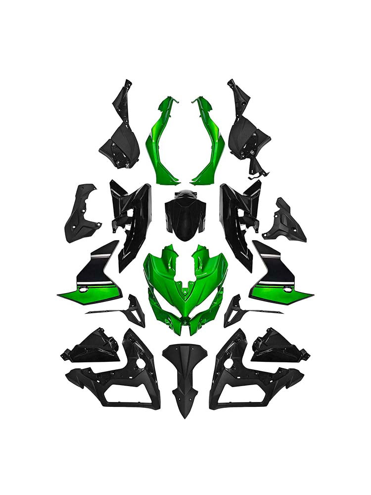 Amotopart 2019-2024 Kawasaki Versys 1000 Black Green Fairing Kit